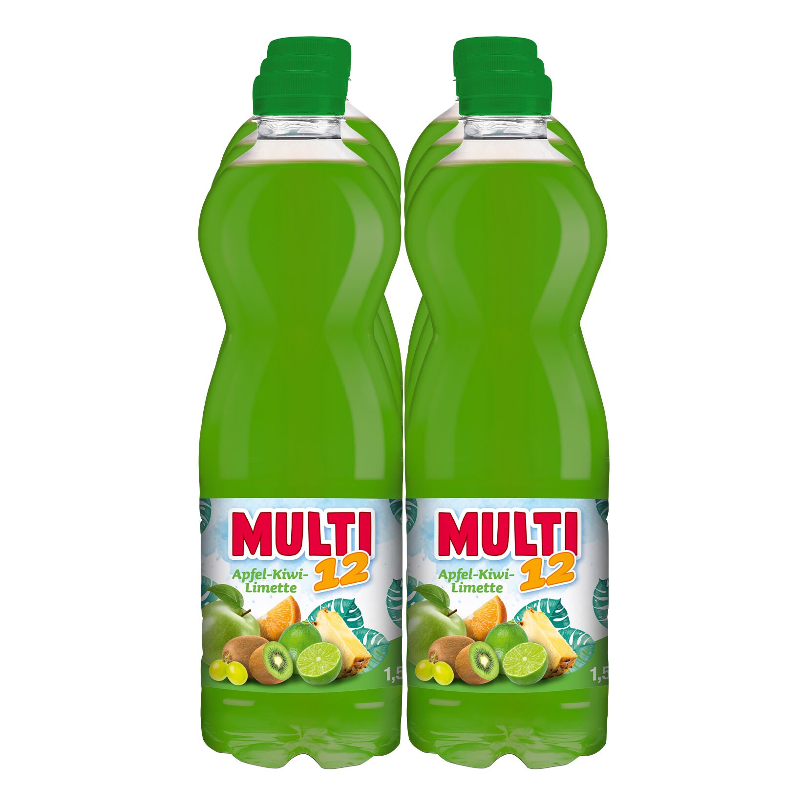 Multi12 Apfel-Kiwi-Limette 1,5 Liter, 6er Pack - Bild 1