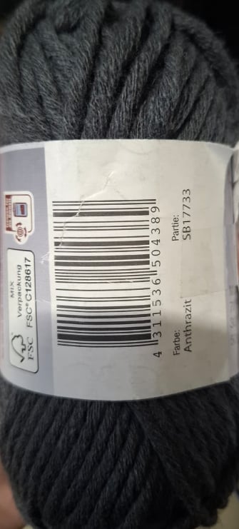 Dekor M&uuml;tzenstrickgarn 50 gr. -versch. Ausf&uuml;hrungen - Anthrazit - Bild 1