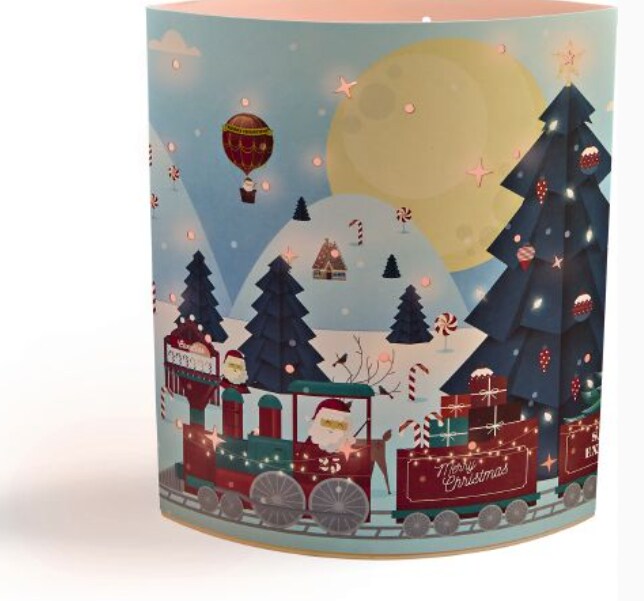 Dekor Motivleuchte oval - Weichnachtszug - Bild 1