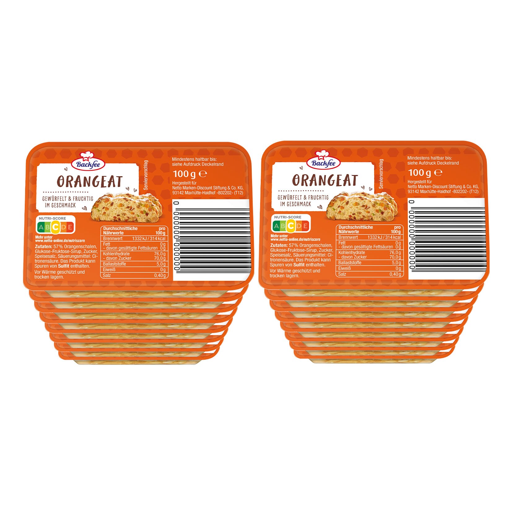 Backfee Orangeat 100g, 16er Pack - Bild 1