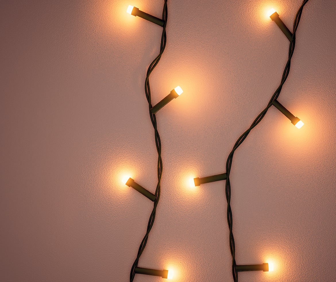 LED Au&szlig;enlichterkette 60er (Variante 1) Lichterkette warmwei&szlig; - Bild 1