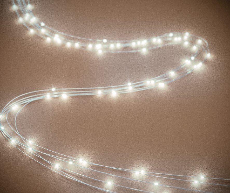 LED Au&szlig;enlichterkette 60er (Variante 5) Lichterschweif kaltwei&szlig; - Bild 1