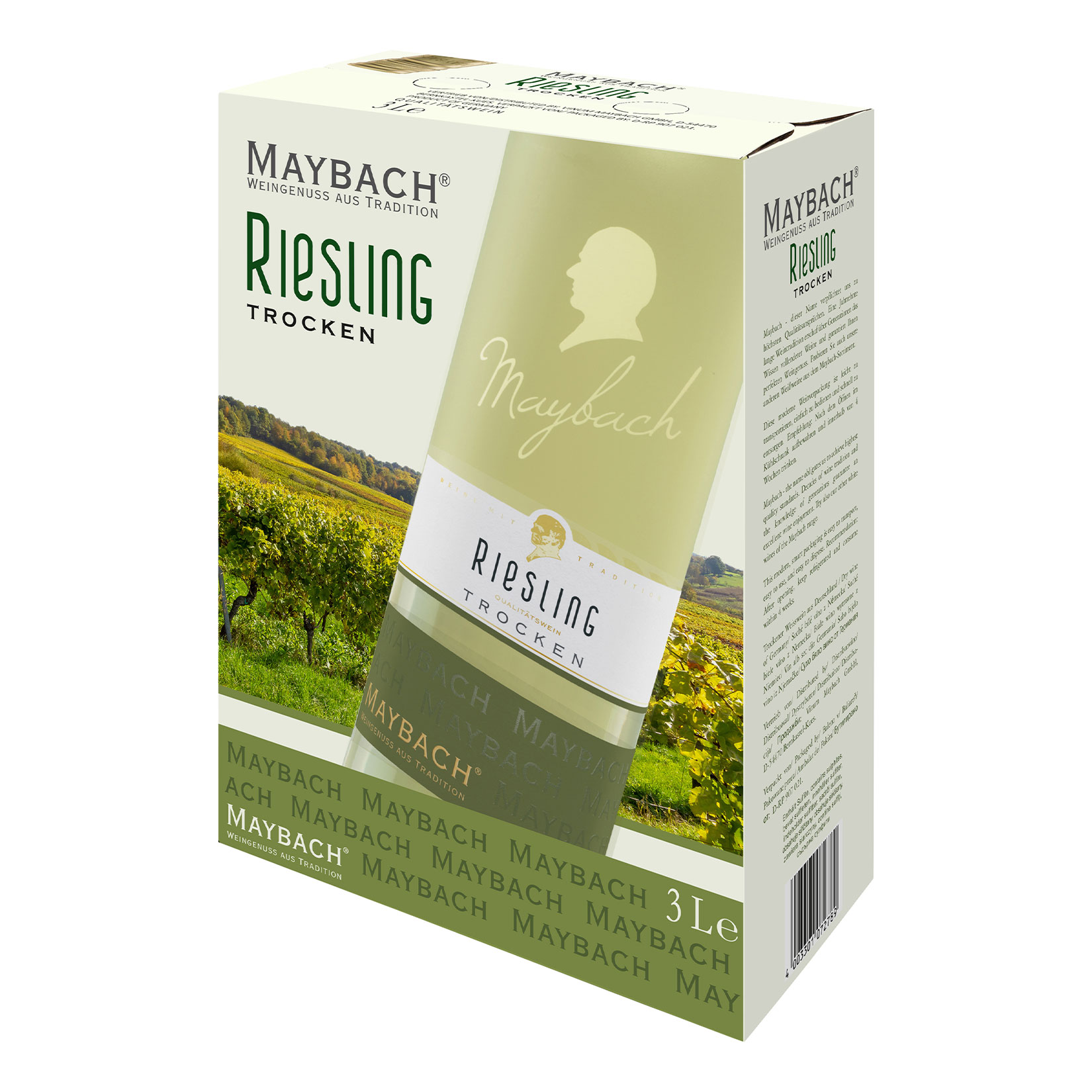 Maybach Riesling trocken 12,0 % vol 3 Liter Bag in Box - Bild 1