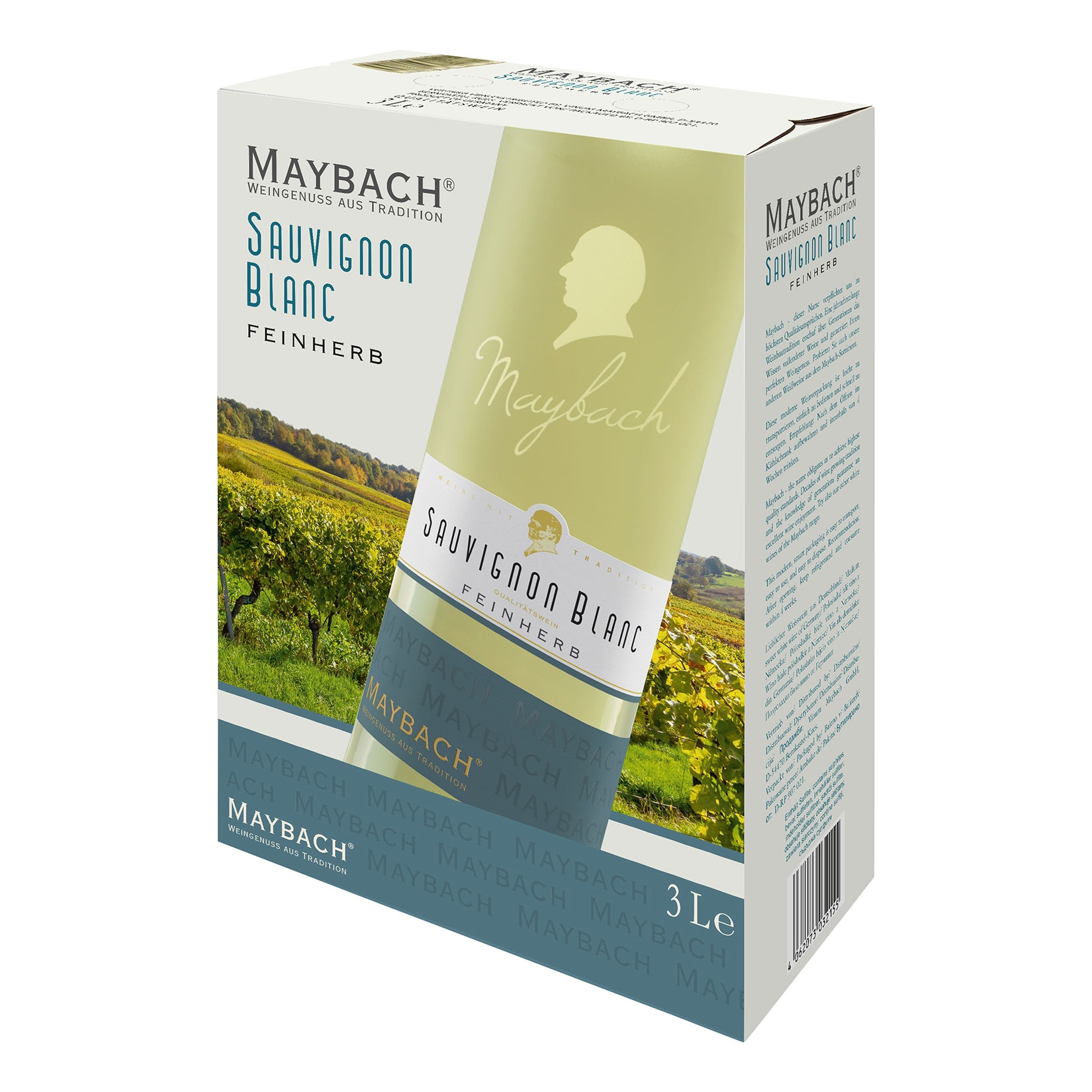 Maybach Sauvignon Blanc feinherb 11,0 % vol 3 Liter Bag in Box - Bild 1