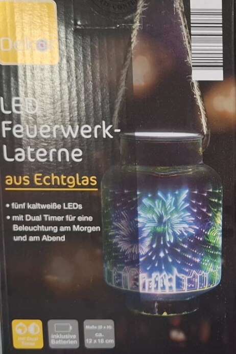 Dekor LED Feuerwerk Deko - versch. Ausf&uuml;hrungen - Laterne - Bild 1