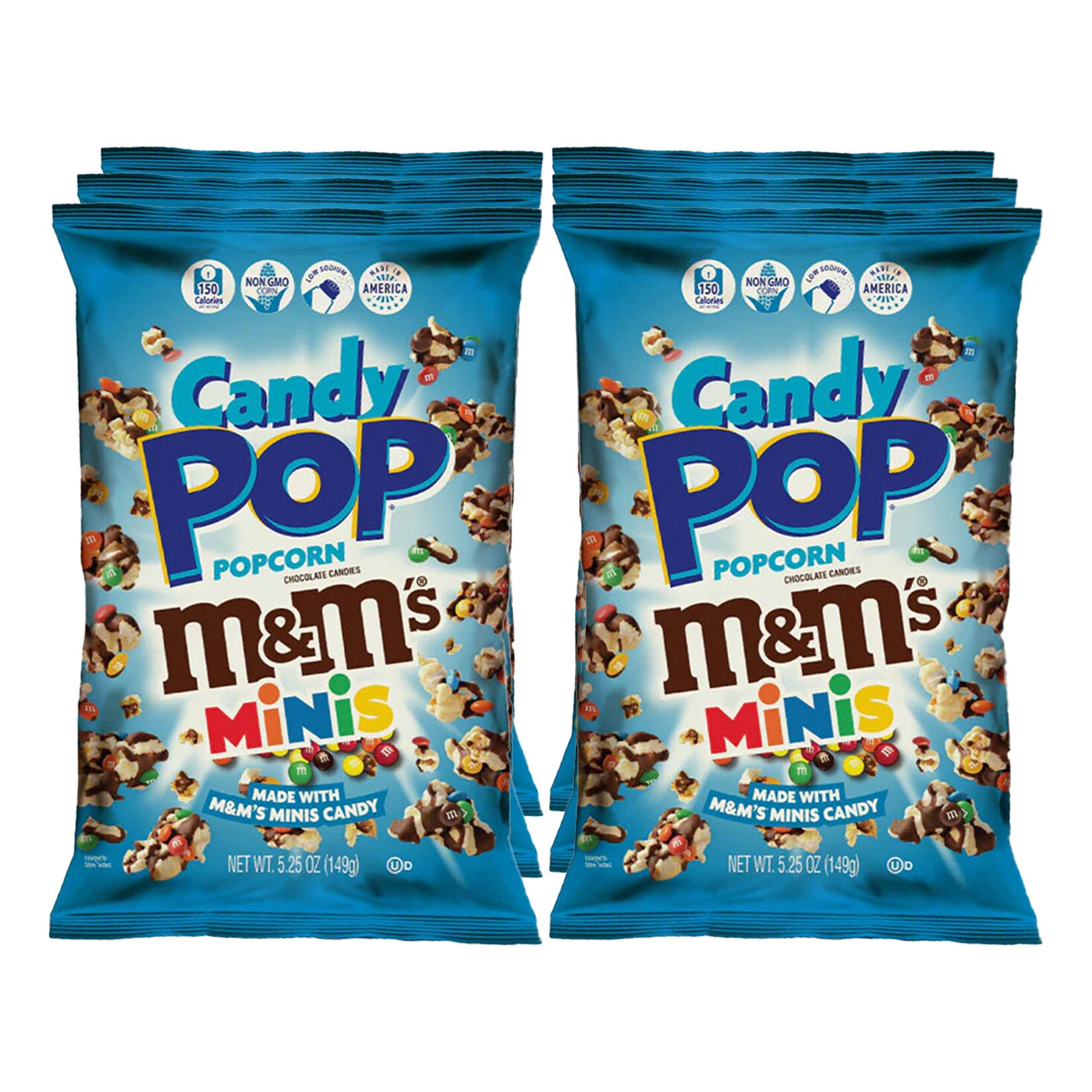 Candy Pop Popcorn M&M’s 149 g, 6er Pack | 04262464680266