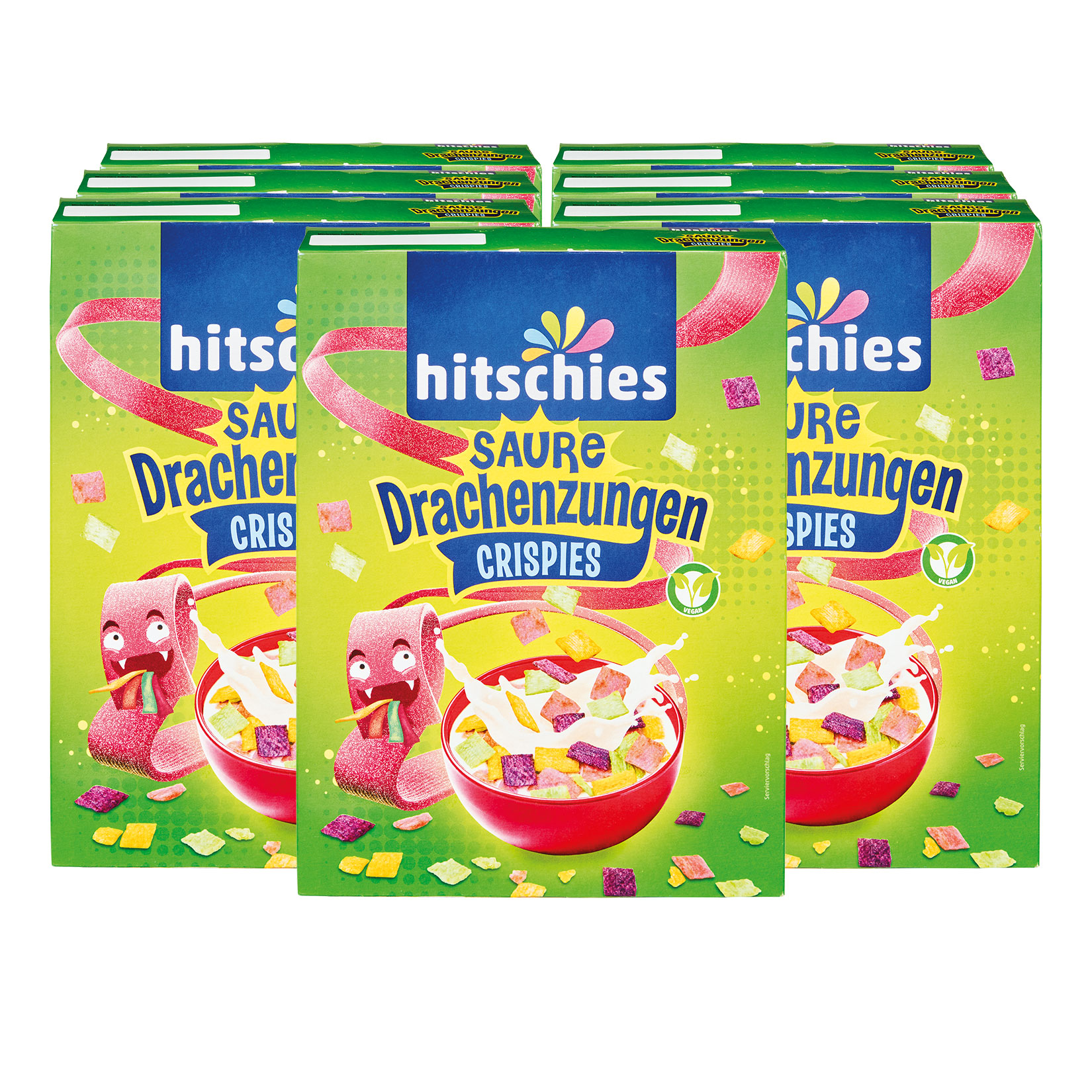 Hitschler Saure Drachenzungen Crispies 270 g, 7er Pack - Bild 1
