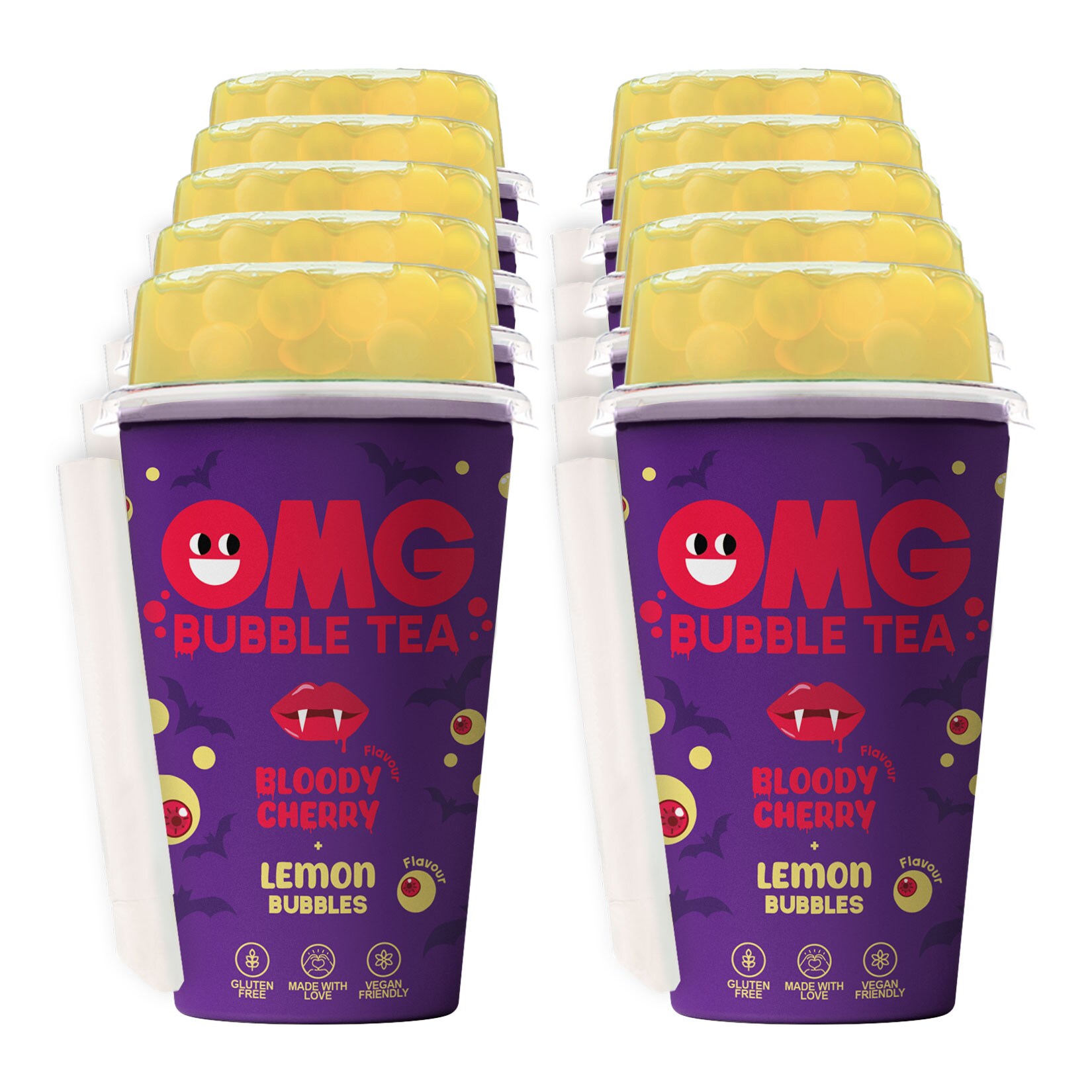 OMG Bubble Tea - Bloody Cherry 0,265 Liter, 10er Pack - Bild 1
