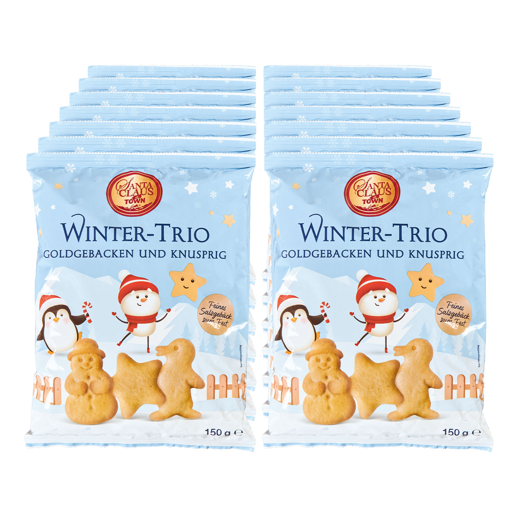 Santa Claus in Town Winter Trio Cracker 150 g, 14er Pack - Bild 1