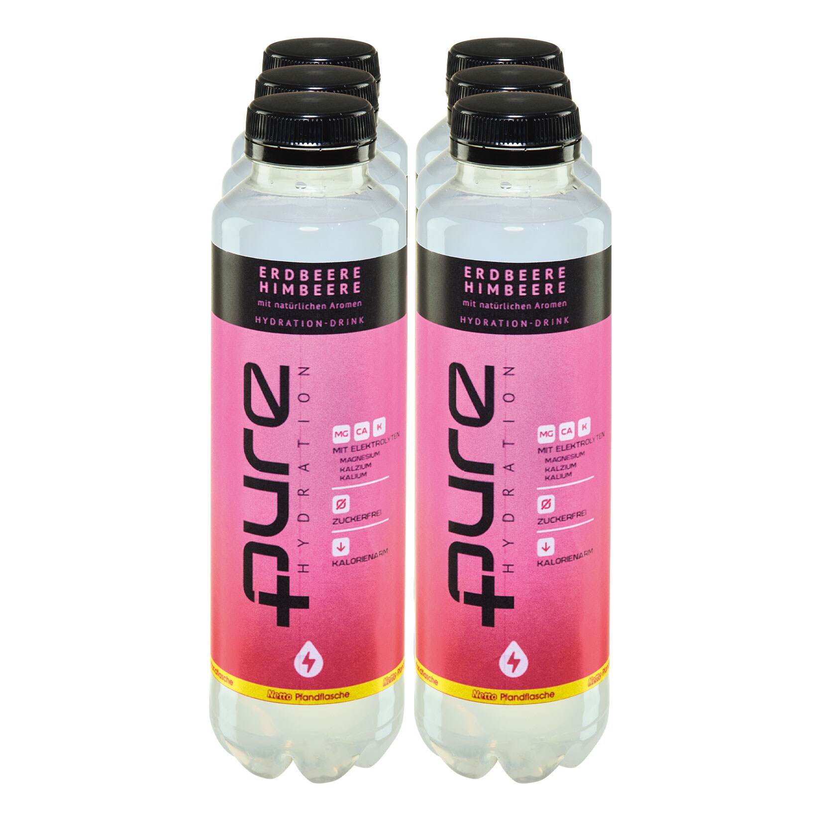 Pure Hydration Sportdrinks Erdbeer-Himbeere 0,5 Liter, 6er Pack - Bild 1