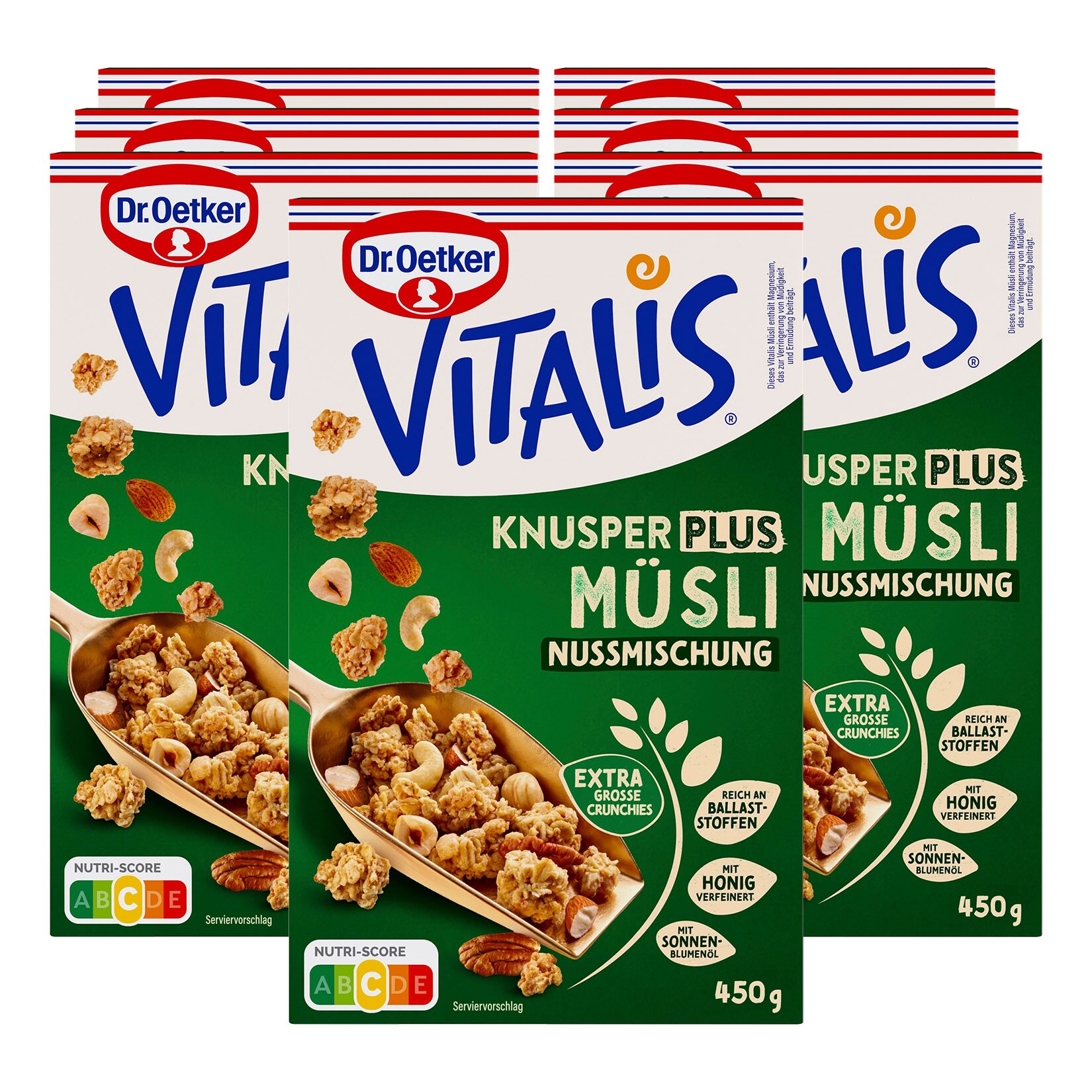 Vitalis KnusperPlus Nussmischung 450 g, 7er Pack - Bild 1
