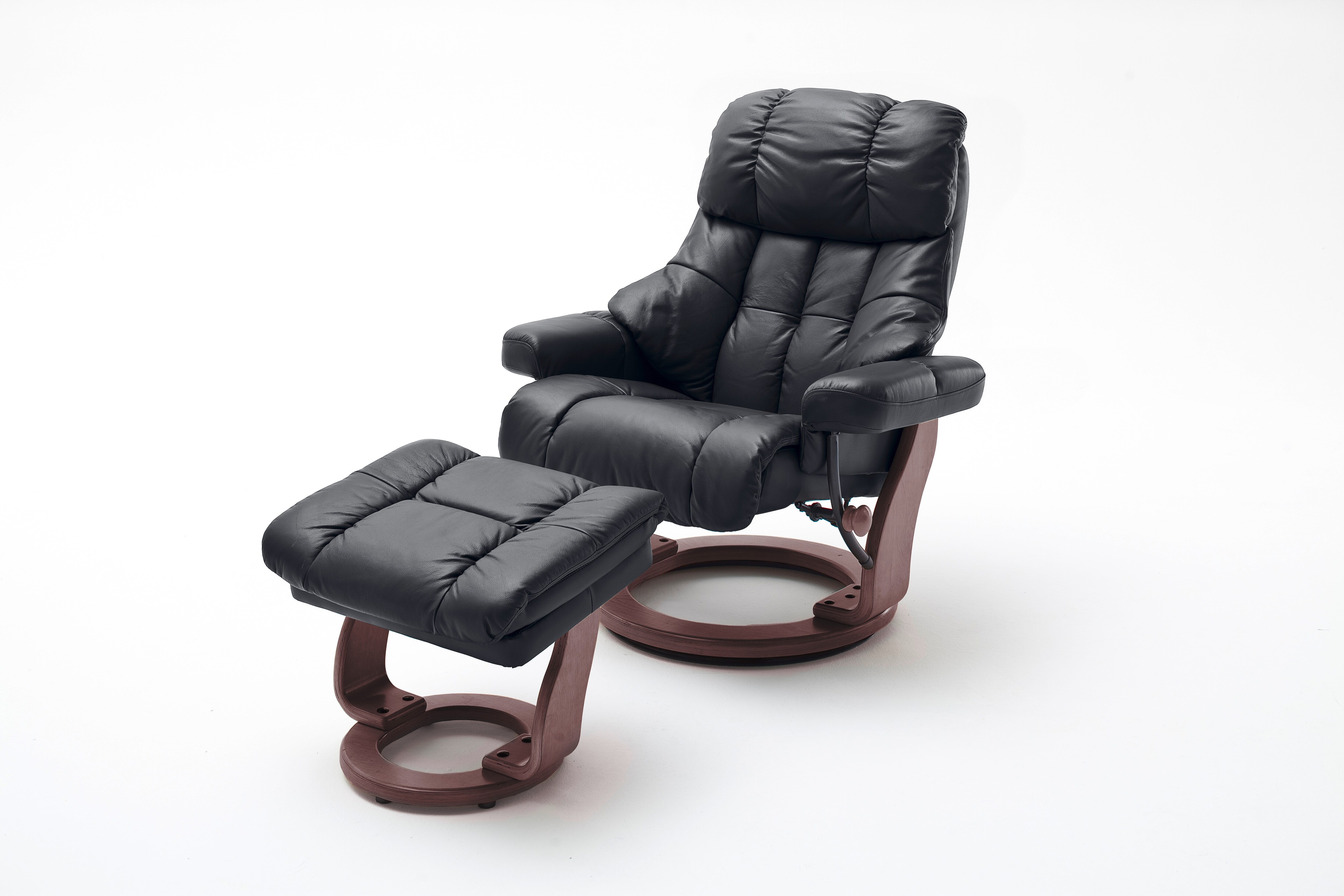 iNNoSeat by MCA + CALGARY XXL Relaxer 180 mit Hocker - versch. Ausf&uuml;hrungen - schwarz|walnuss - Bild 1