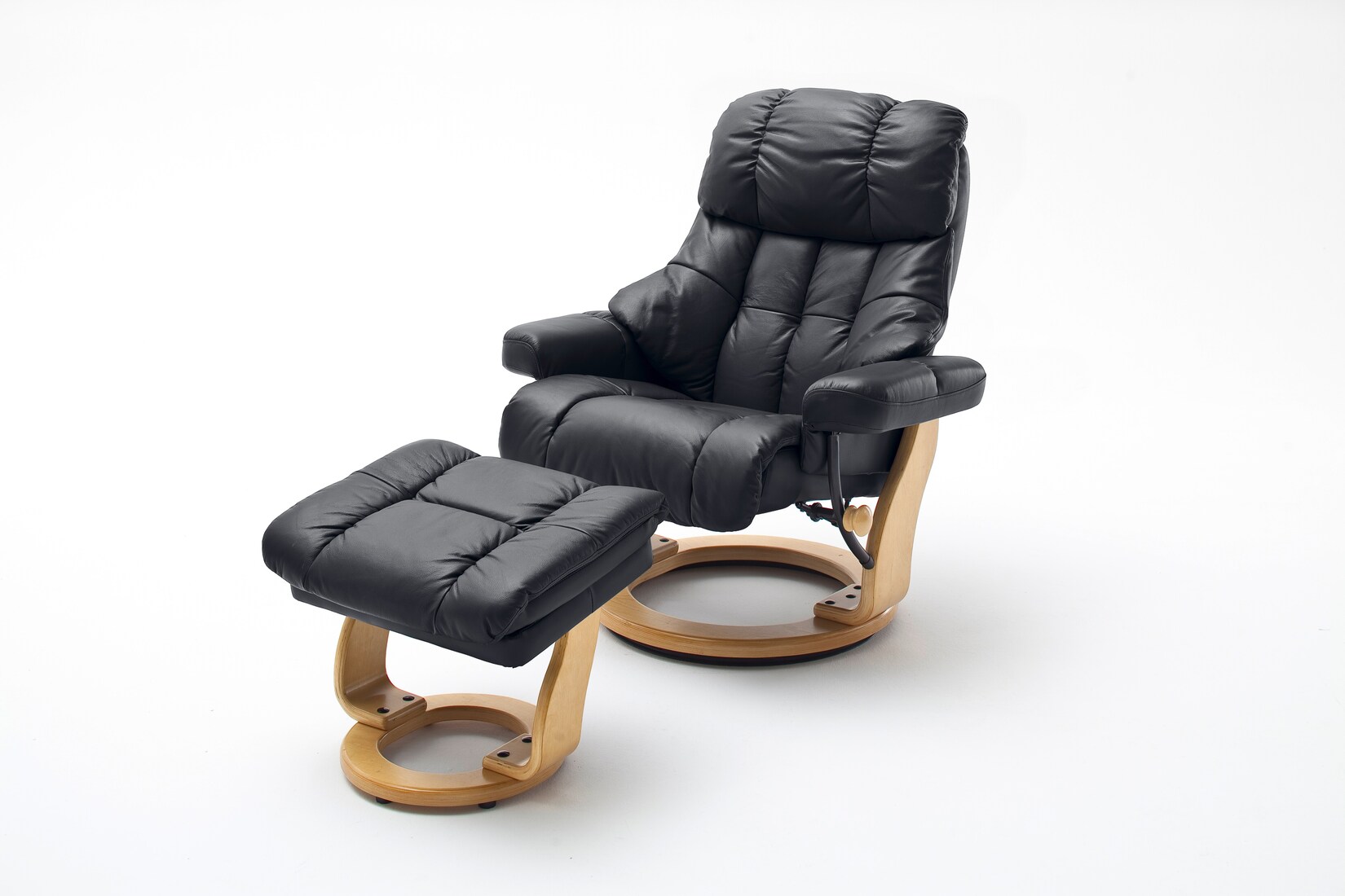iNNoSeat by MCA + CALGARY XXL Relaxer 180 mit Hocker - versch. Ausführungen - schwarz natur