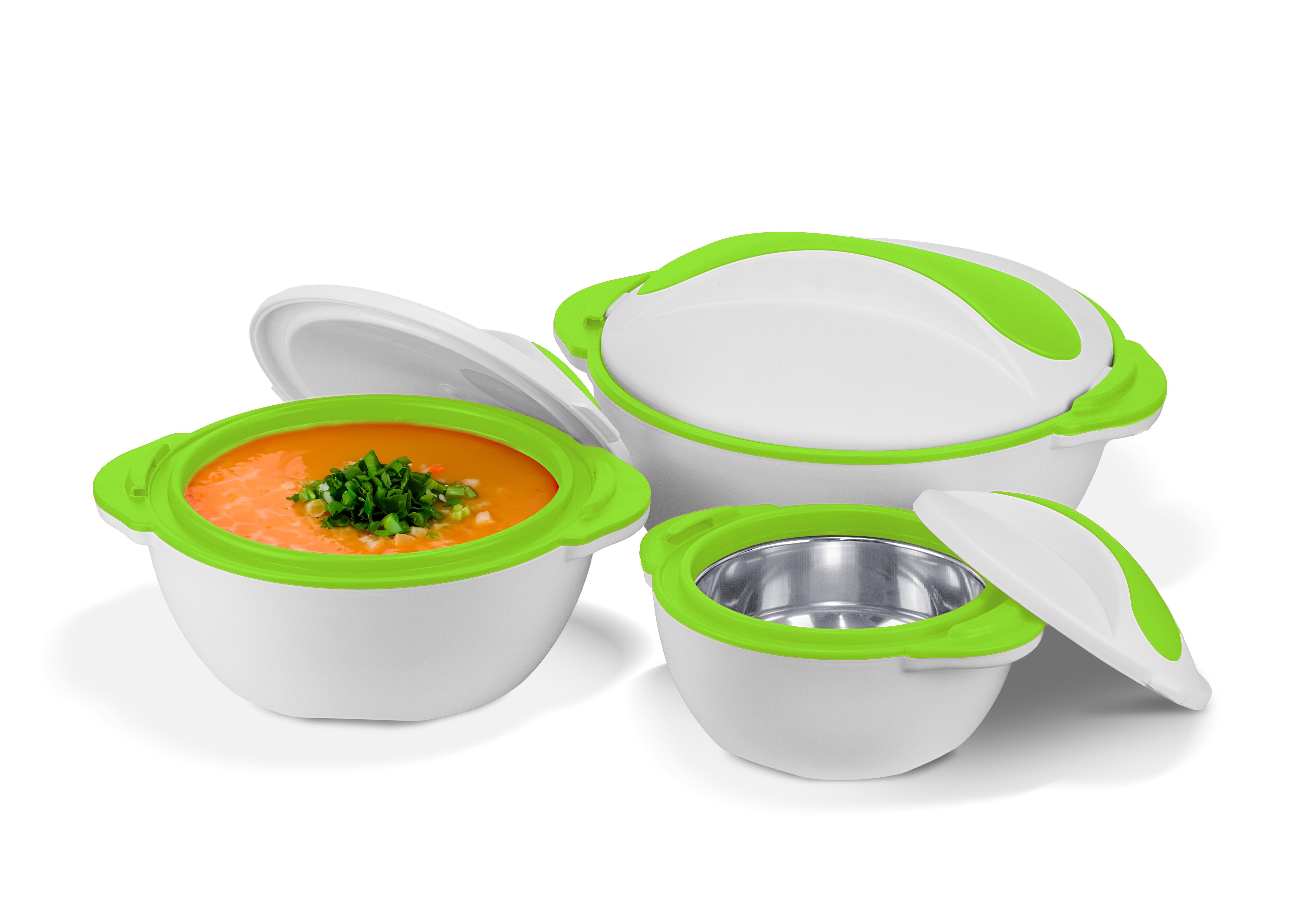My Hyperflon Thermo Edelstahlsch&uuml;sselset 3 tlg. wei&szlig;/gr&uuml;n - Bild 1