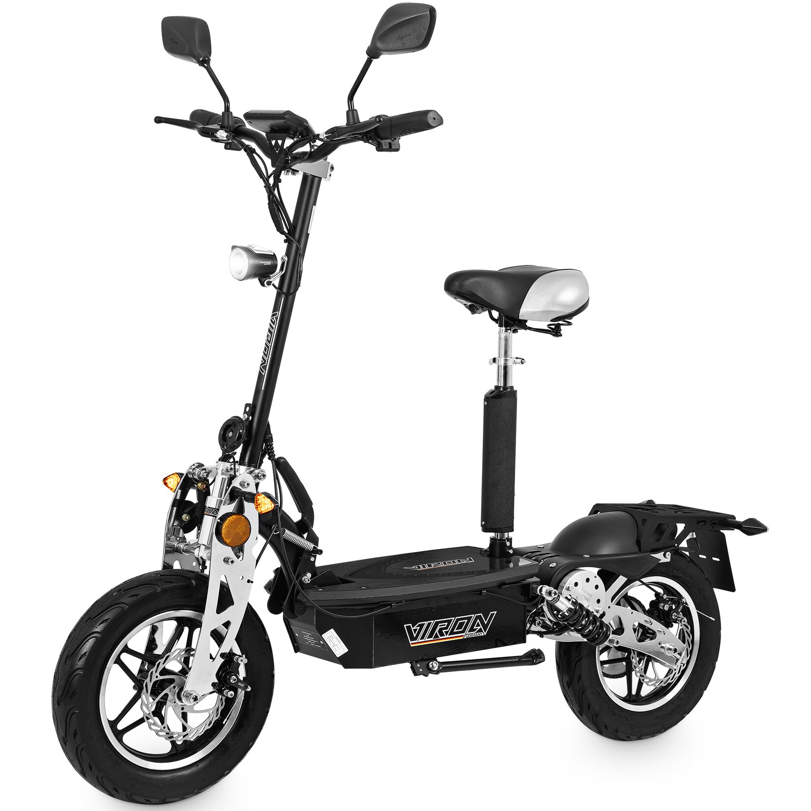 E-Scooter – VR-1500-EEC – mit Straßenzulassung – schwarz mit Korbset | 04054748046239