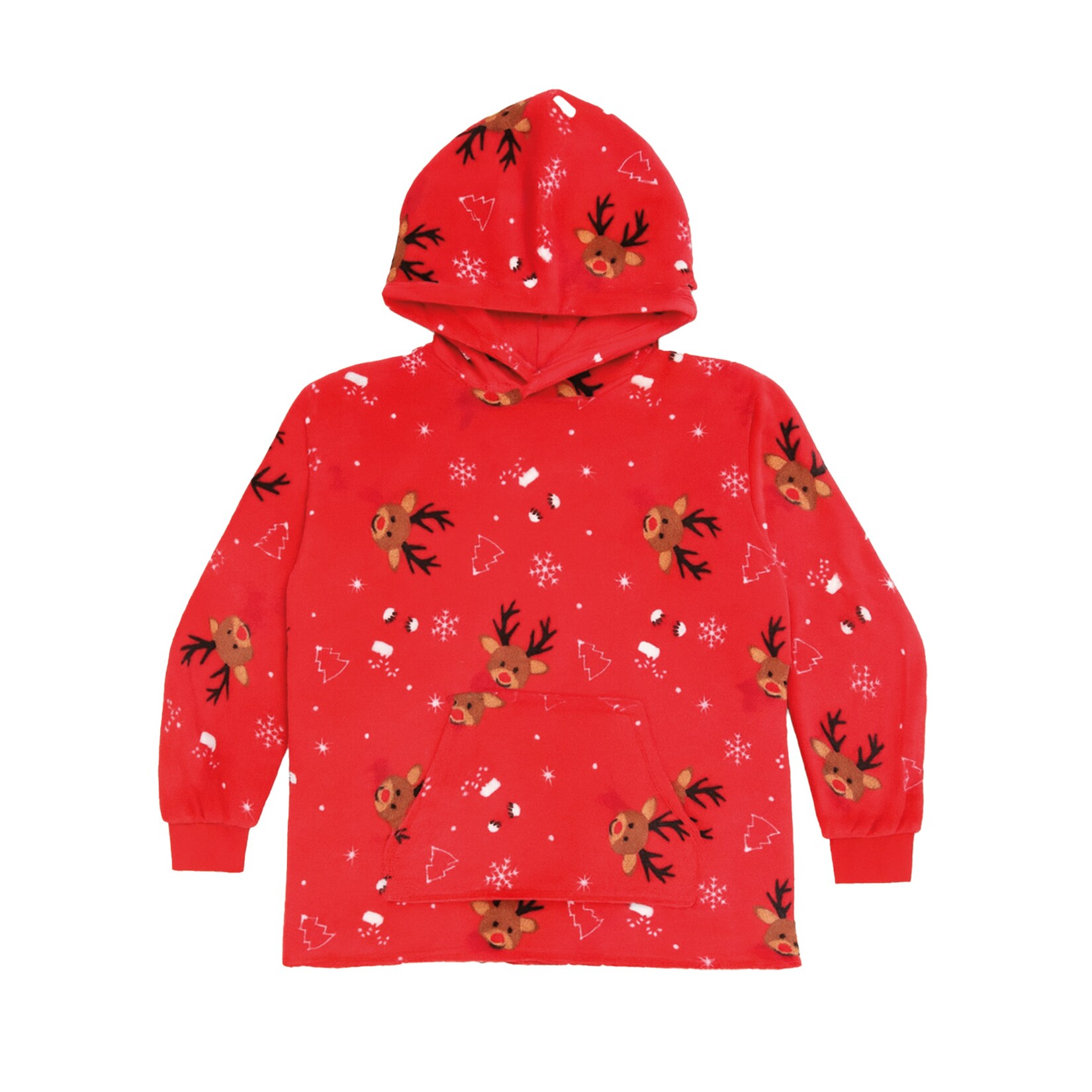 Damen Kuschelhoodie – rot Gr. M/L | 04025055491852