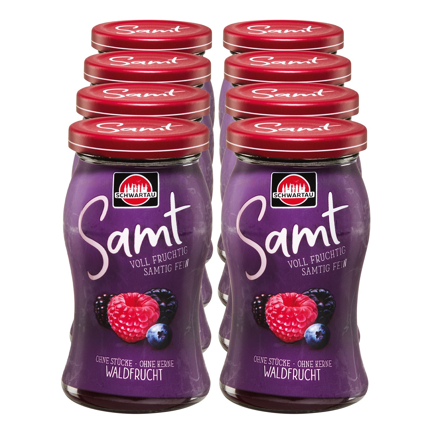 Schwartau Konfit&uuml;re Samt Waldfrucht 270g, 8er Pack - Bild 1