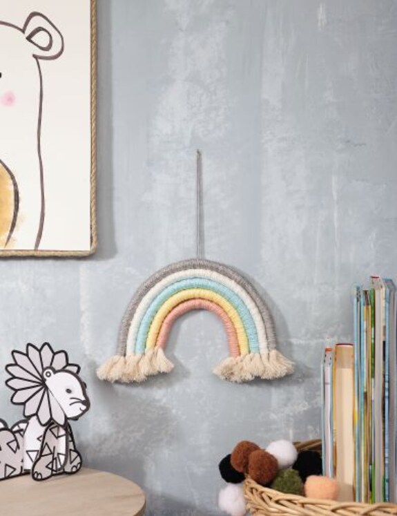 Dekor Macramee Set -versch. Ausf&uuml;hrungen - Regenbogen Set - Bild 1