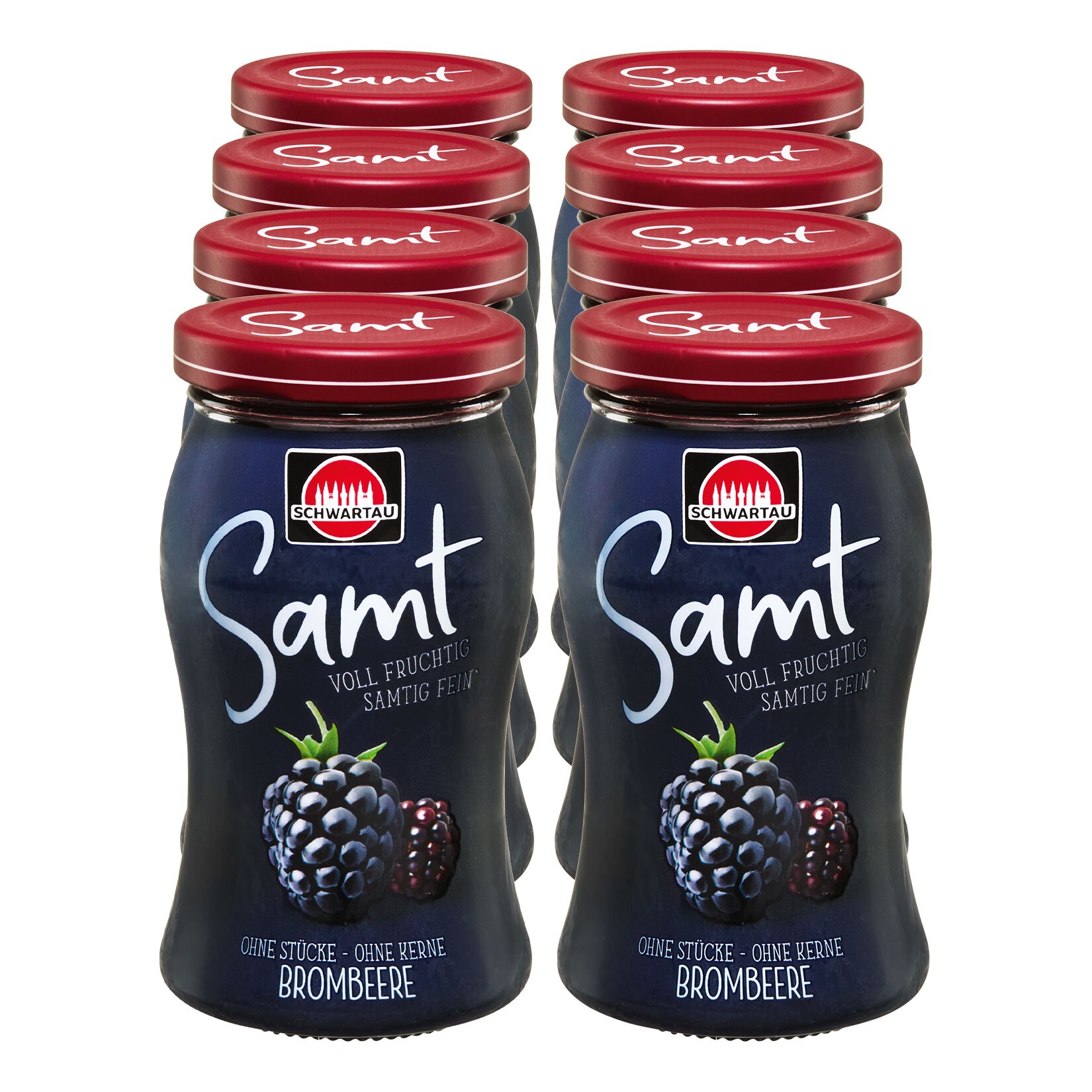 Schwartau Konfit&uuml;re Samt Brombeere 270 g, 8er Pack - Bild 1