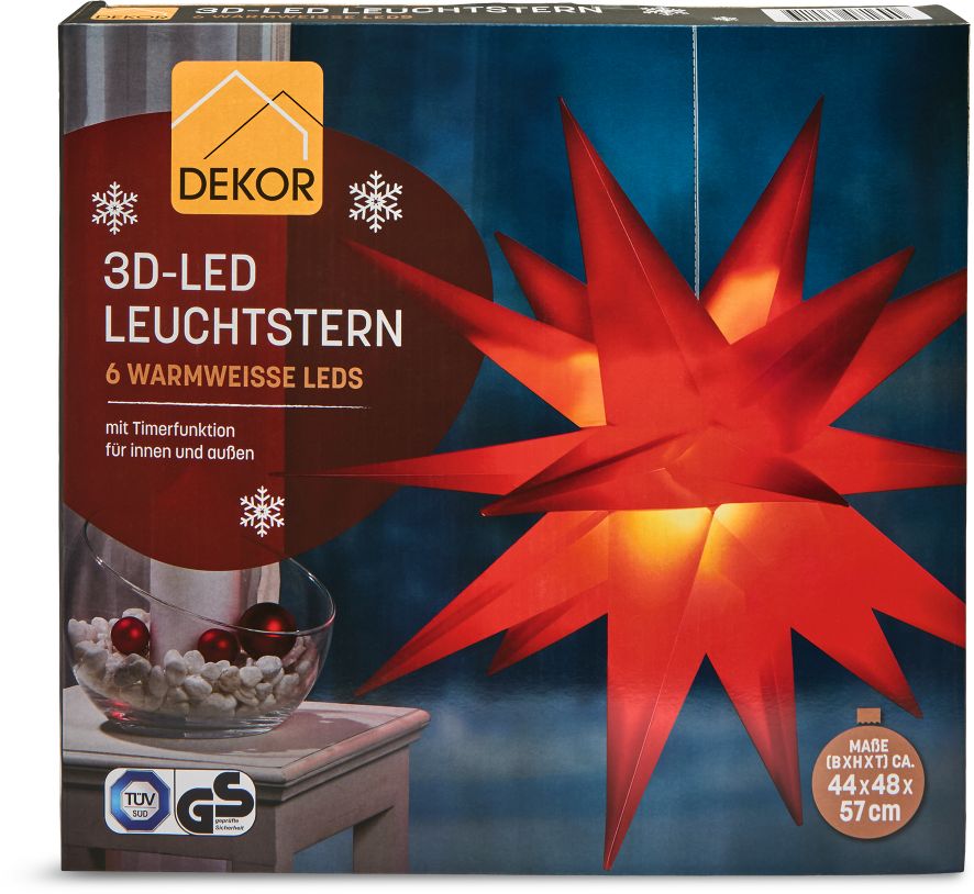 Dekor Stern h&auml;ngend sortiert - 1 ST - Bild 1