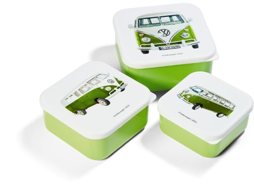 Brotdose VW Classic gr&uuml;n 3er Set PP - Bild 1
