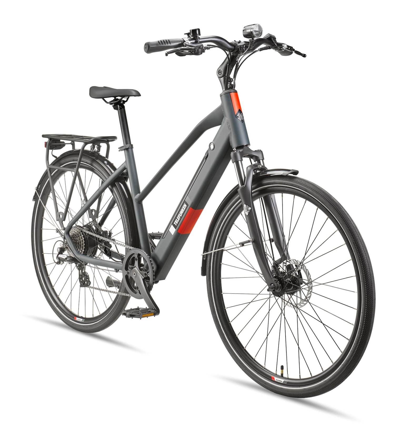 Telefunken Trekking E-Bike Elektrofahrrad 28 Zoll 8-Gang Kettenschaltung Heckmotor 250W 417,6Wh Akku Pedelec XT490 Damen
