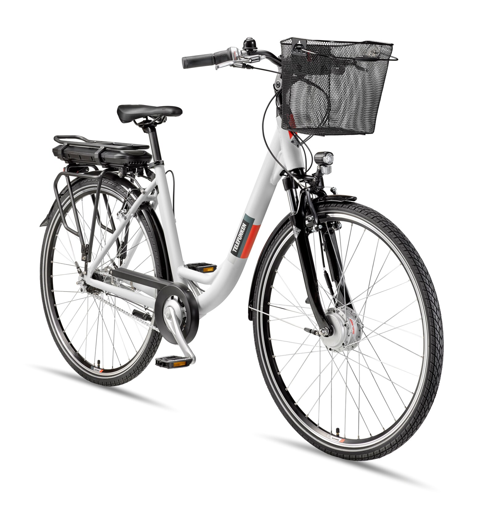 Telefunken City E-Bike Elektrofahrrad 28 Zoll 7-Gang Nabenschaltung Frontmotor 536,5Wh Akku EBike Pedelec RC667