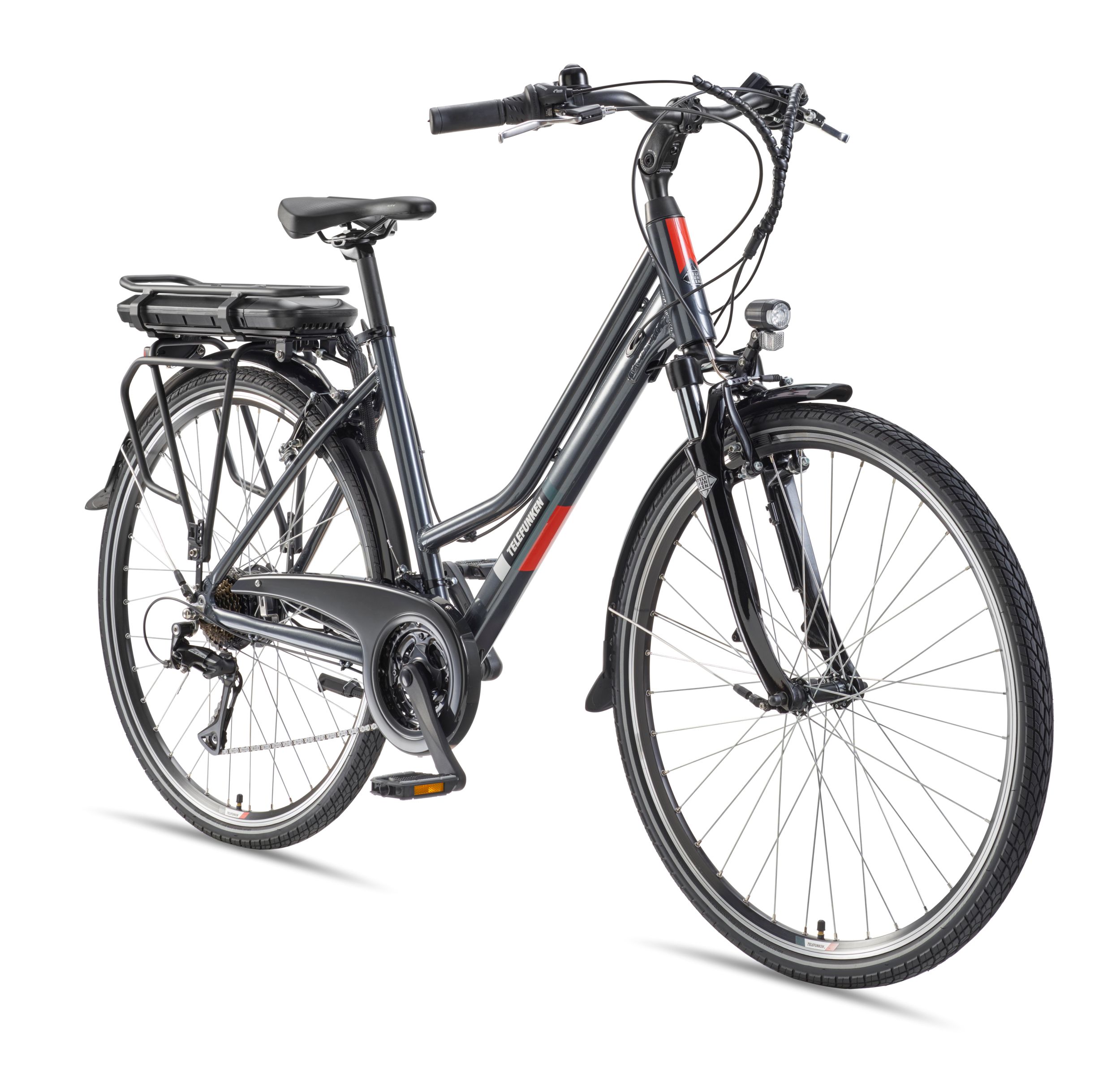 Telefunken Trekking E-Bike | Elektrofahrrad 28 Zoll | 21-Gang Kettenschaltung | Heckmotor 250W | 536,5Wh Akku | Pedelec XT485 Damen - Bild 1