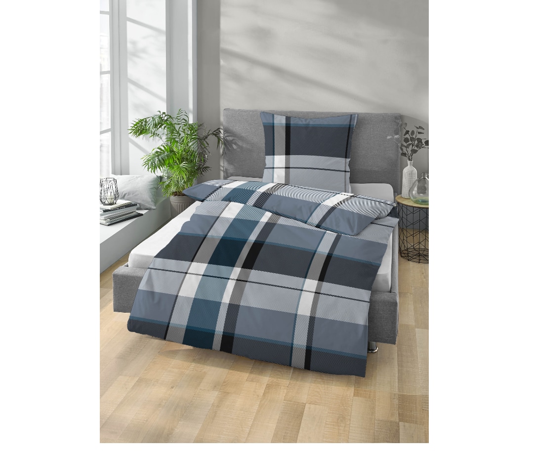 Dekor Bettw&auml;sche Biber &Uuml;G - petrol - Bild 1