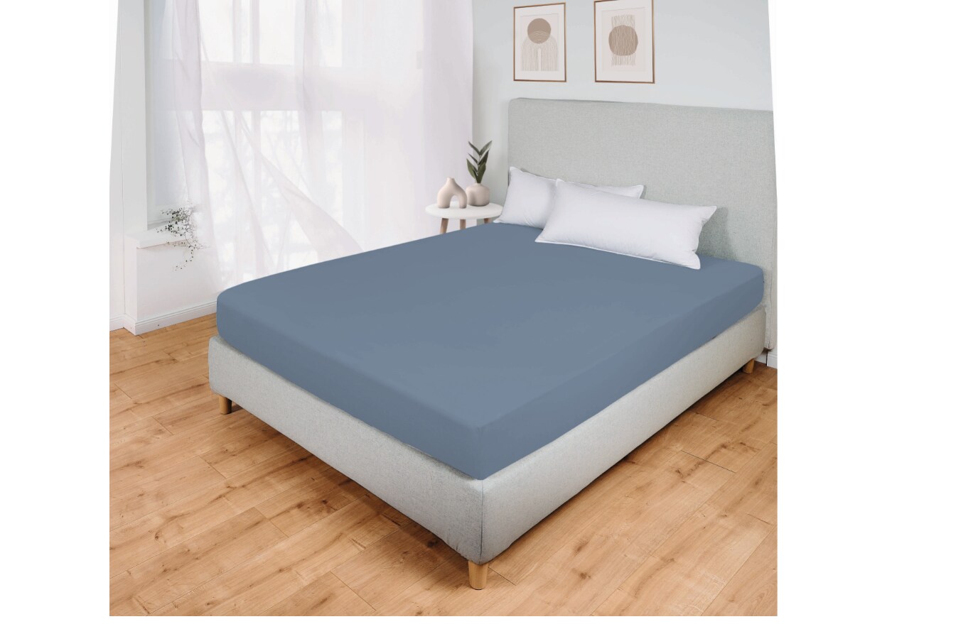 Dekor Flausch-Spannbettlaken Doppel - blau - Bild 1