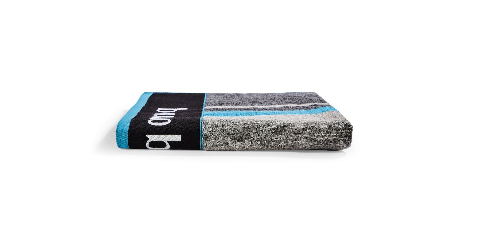 Bruno Banani Duschtuch blau kariert - Bild 1