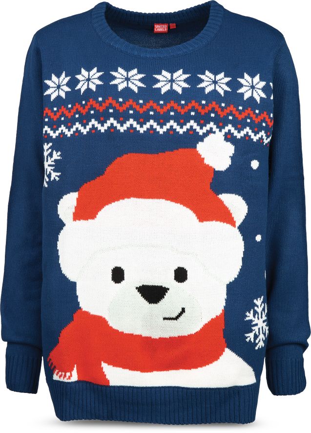 Damen Weihnachtssweater blau - Gr. M - Bild 1