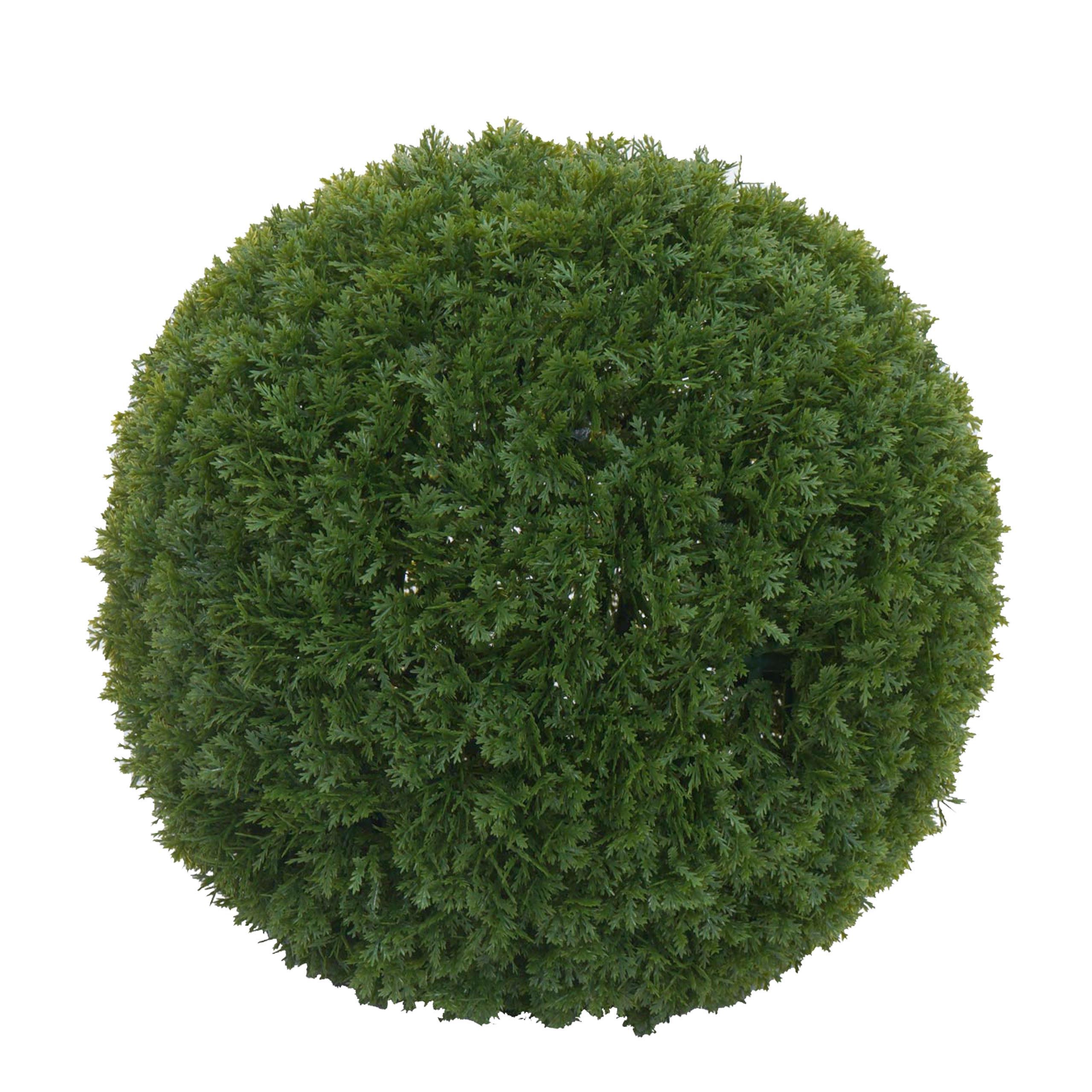 K&uuml;nstlicher Busch MCW-O96, Thujakugel Dekopflanze Kunstpflanze Lebensbaum k&uuml;nstlich, Outdoor, Polyethylen &Oslash; 32cm - Bild 1