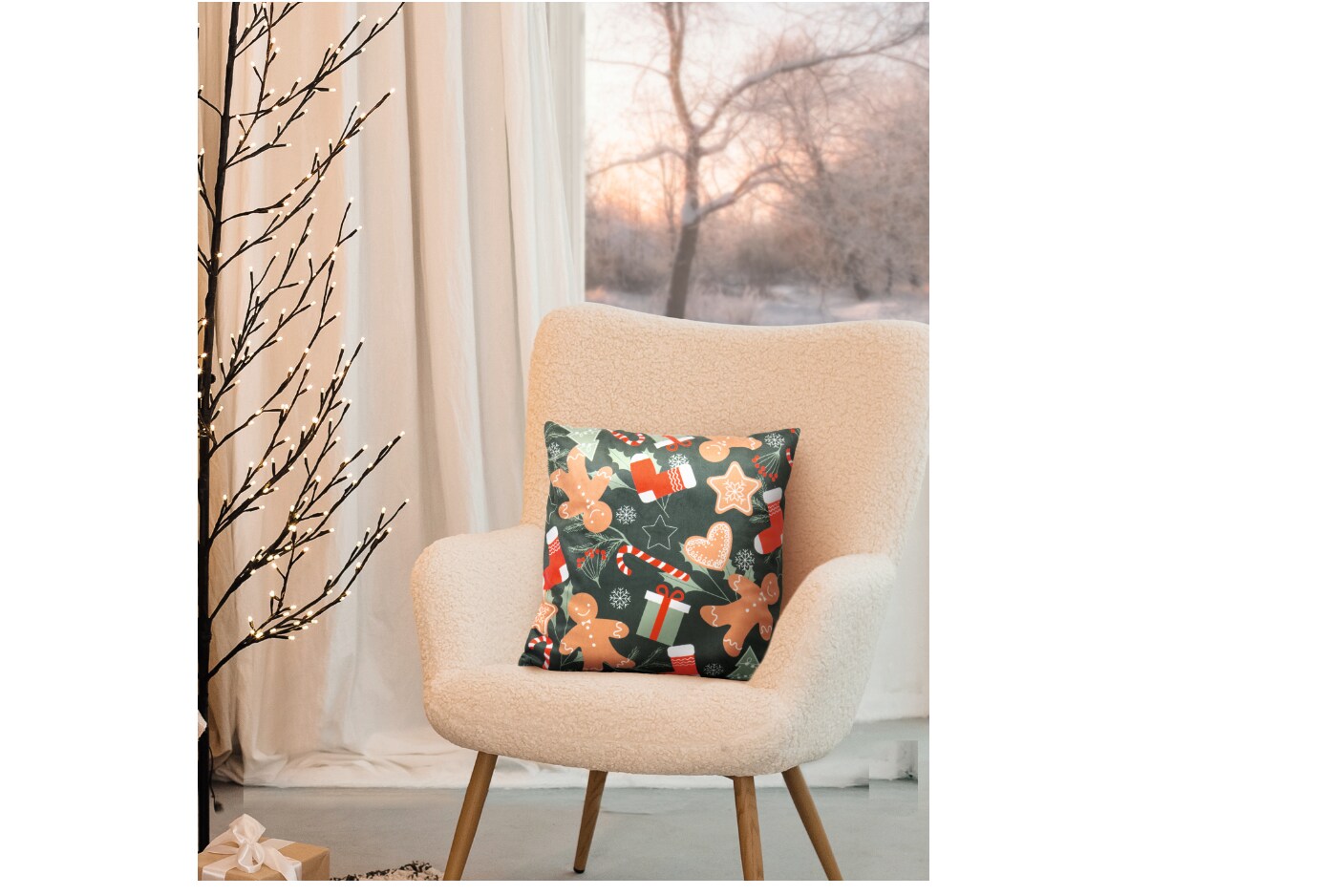 Dekokissen XMAS - versch. Ausf&uuml;hrungen - x-mas allover - Bild 1