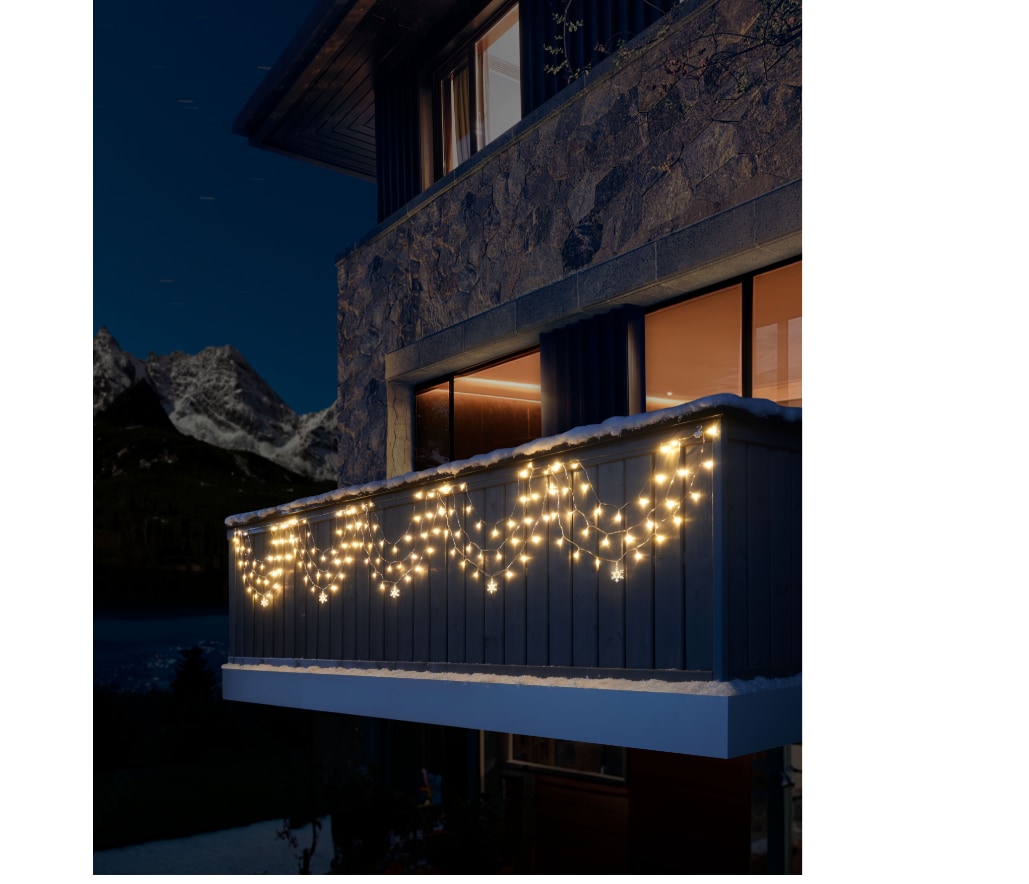 LED Balkonvorhang - Wellendesign - Bild 1