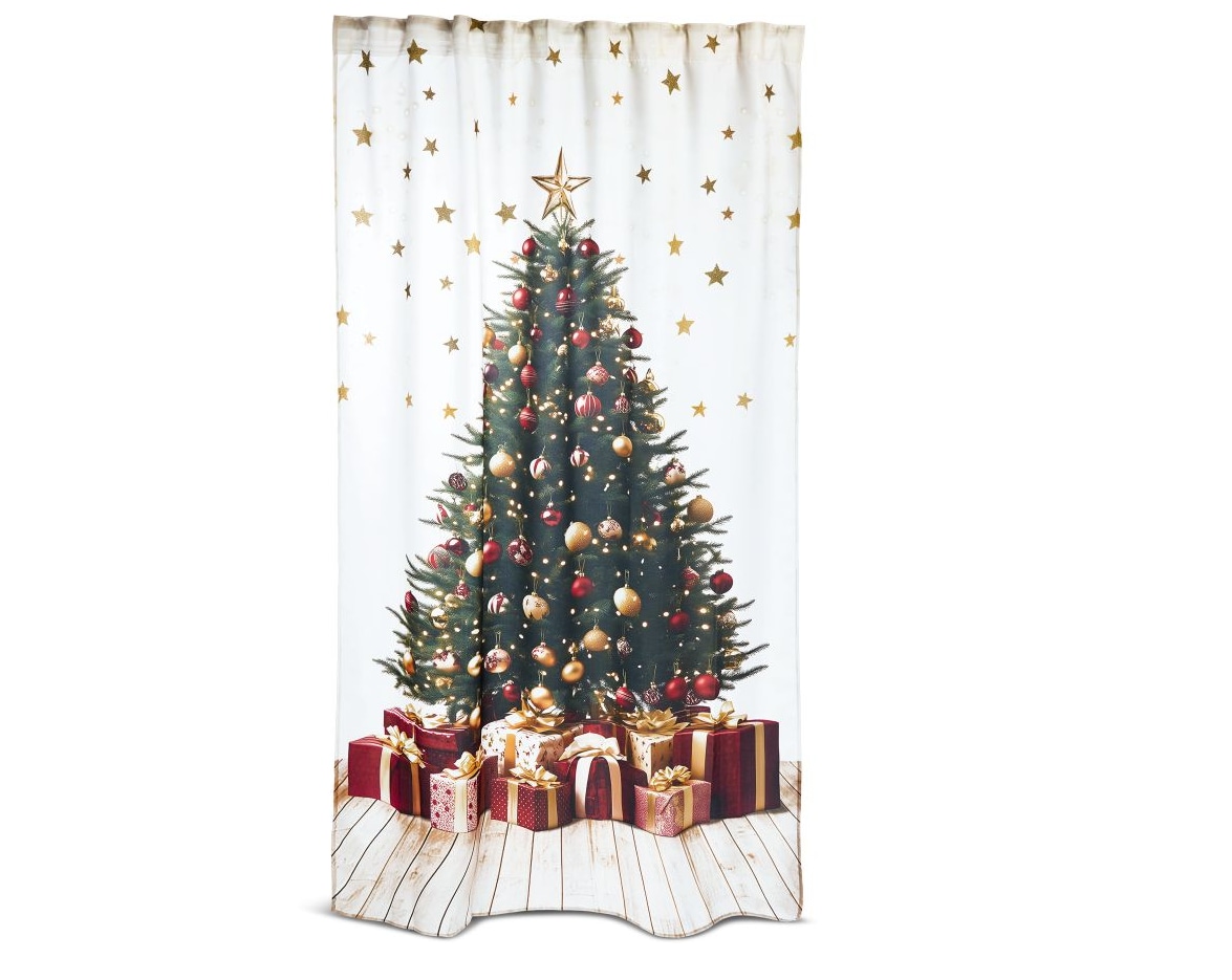 Dekor Weihnachtsvorhang 1er Pack - Sterne - Bild 1