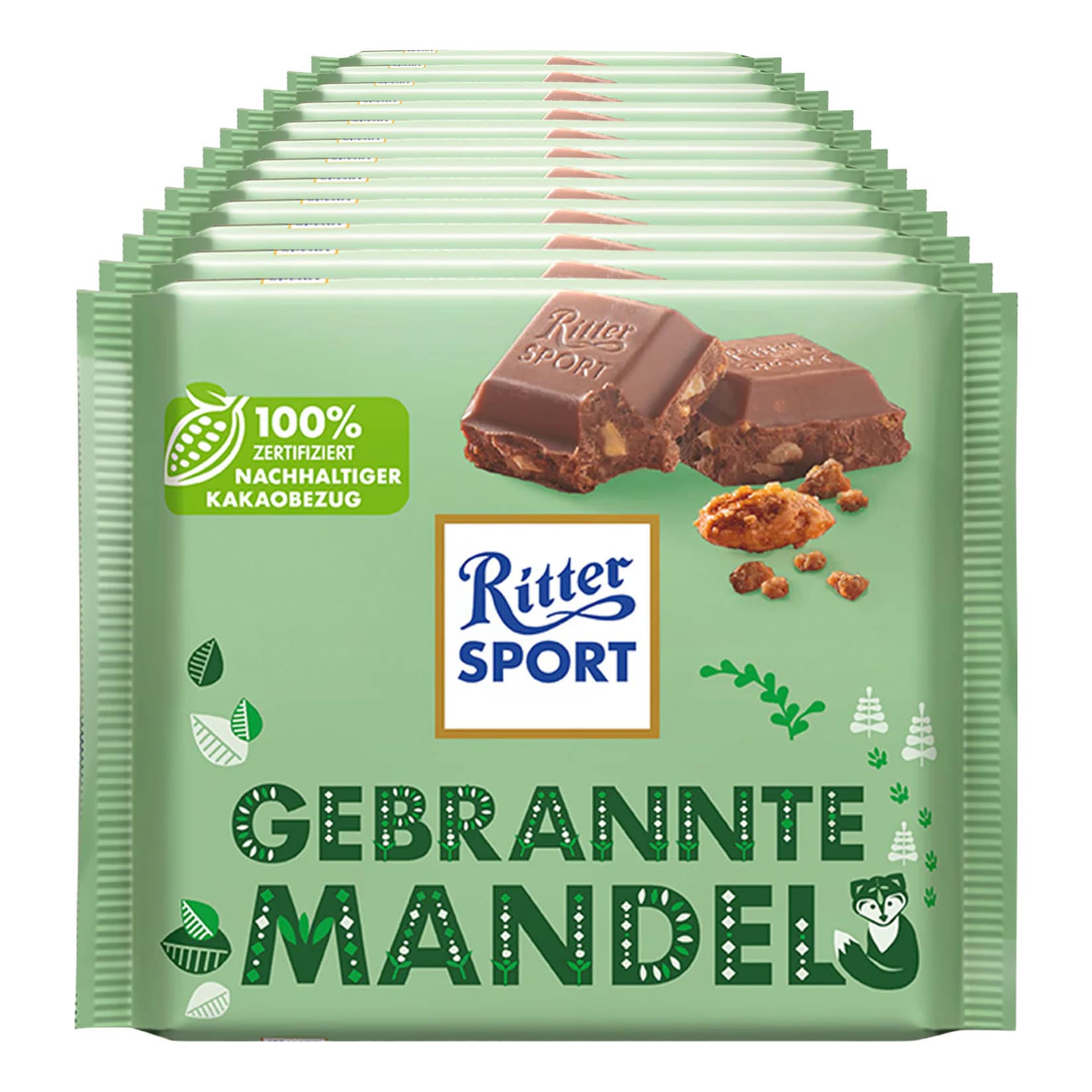 Ritter Sport Gebrannte Mandel 100 g, 12er Pack - Bild 1