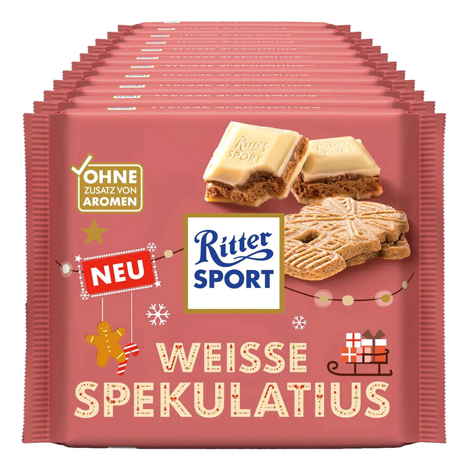 Ritter Sport Weisse Spekulatius 100 g, 11er Pack - Bild 1