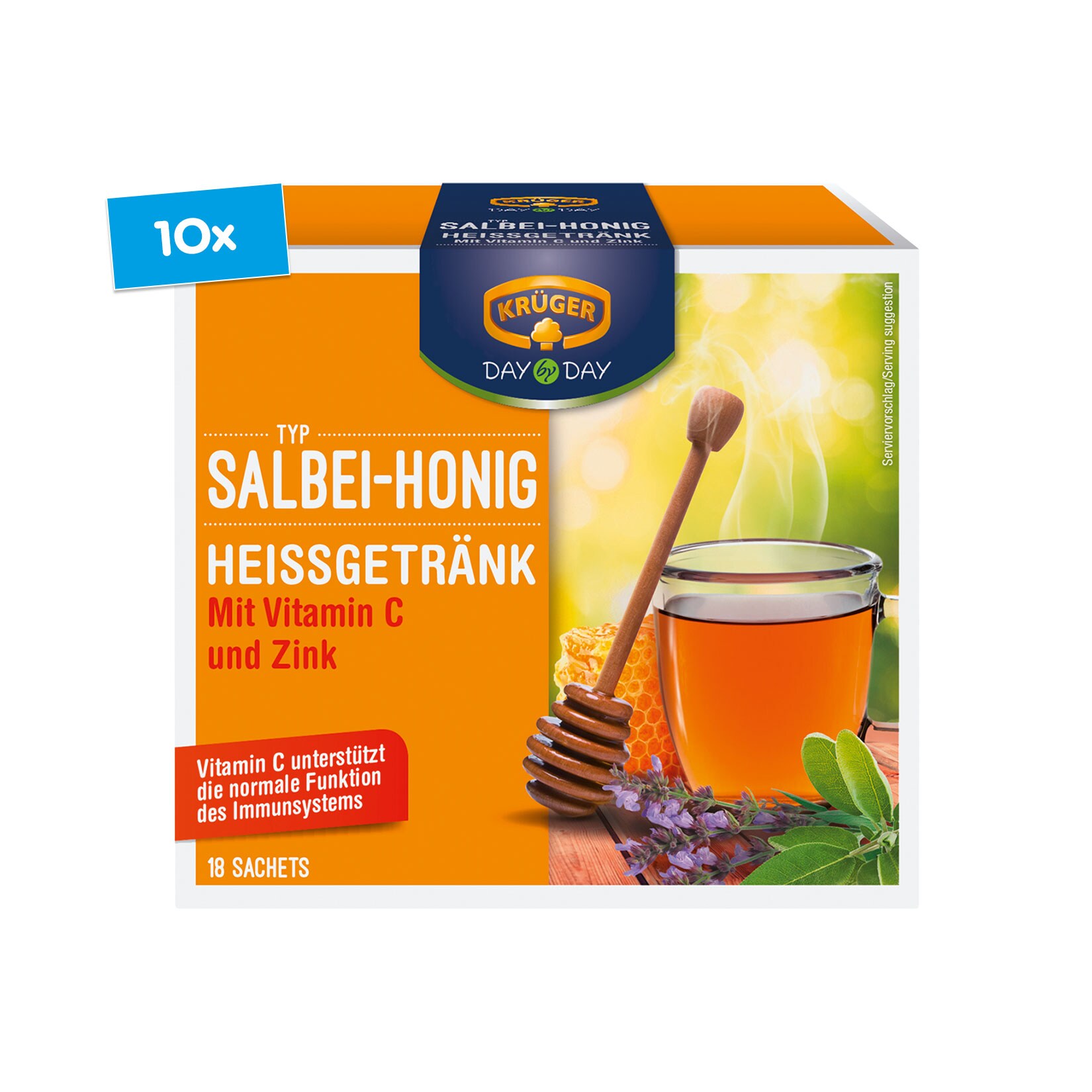 Kr&uuml;ger Heissgetr&auml;nk Salbei-Honig 144 g, 10er Pack - Bild 1