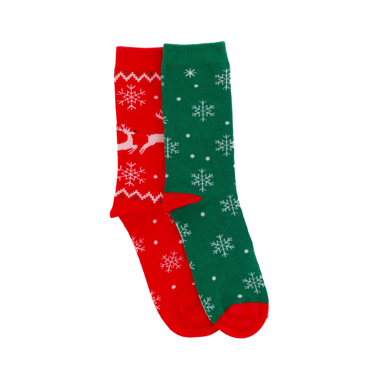 Damen Weihnachtssocken 2er-Pack, Reindeer 39-42 - Bild 1