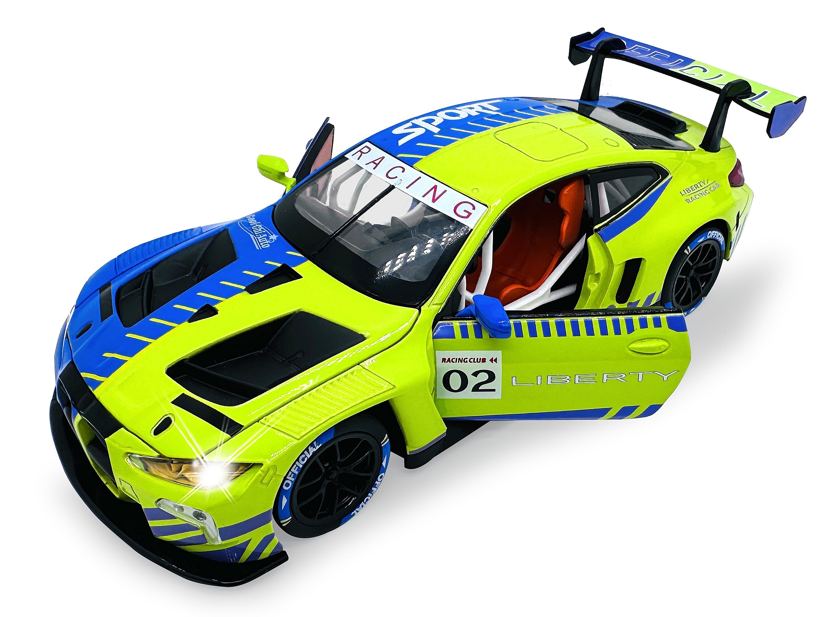 JAMARA BMW M4 GT3 Diecast 1:24 gr&uuml;n inkl. Knopfzellen - Bild 1