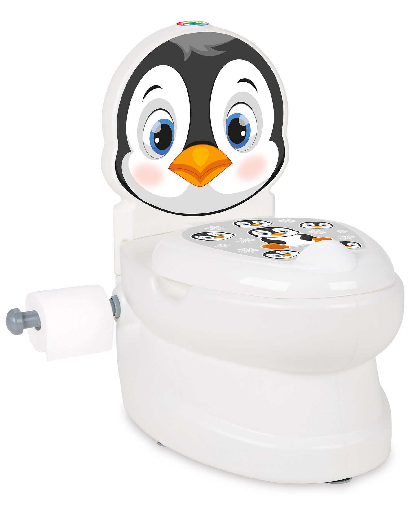 JAMARA Meine kleine Toilette Pinguin mit Spülsound und Toilettenpapierhalter