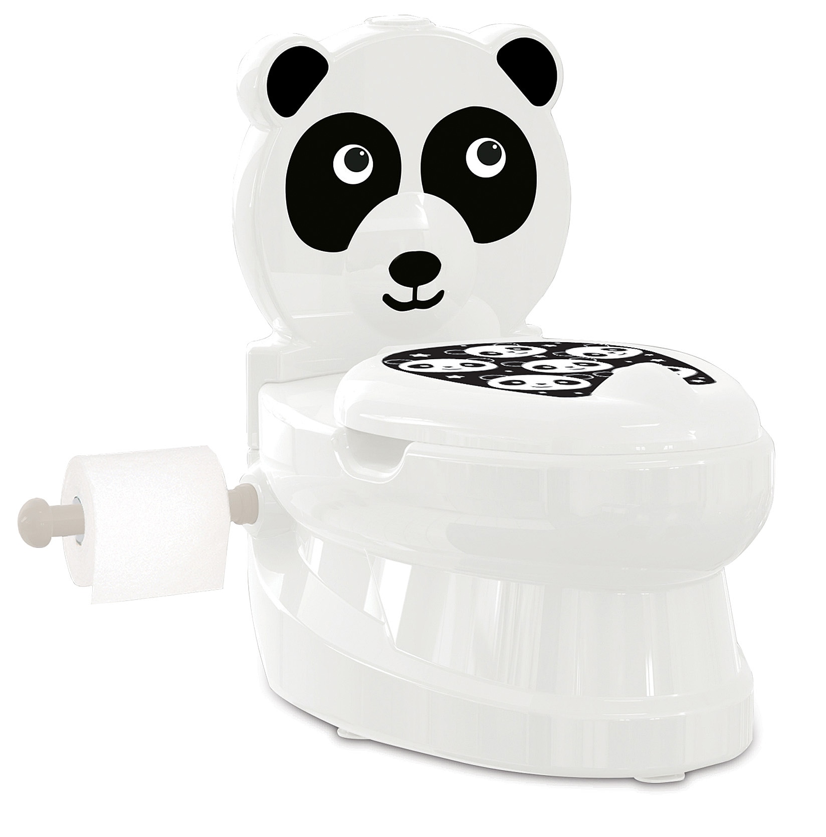 JAMARA Meine kleine Toilette Panda mit Sp&uuml;lsound und Toilettenpapierhalter - Bild 1