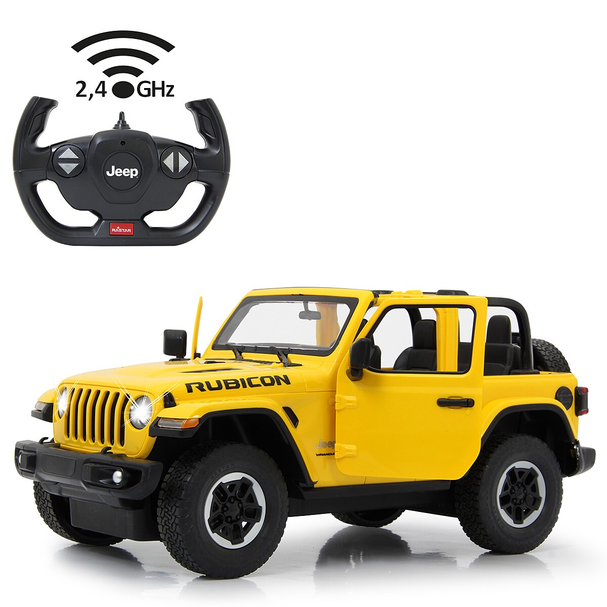 JAMARA Jeep Wrangler JL 1:14 gelb 2,4GHz T&uuml;r manuell - Bild 1