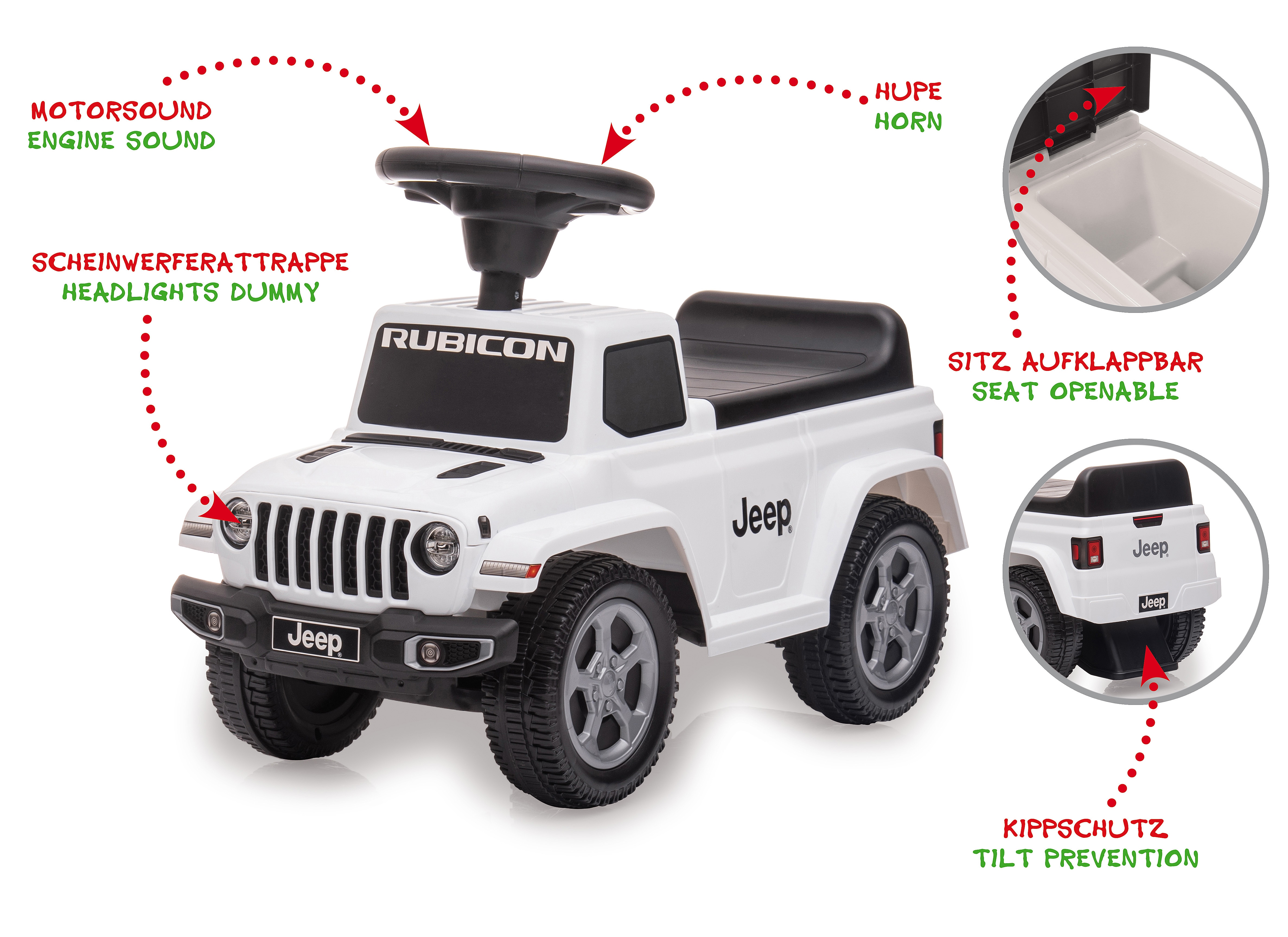 JAMARA Rutscher Jeep&reg; Gladiator wei&szlig; - Bild 1