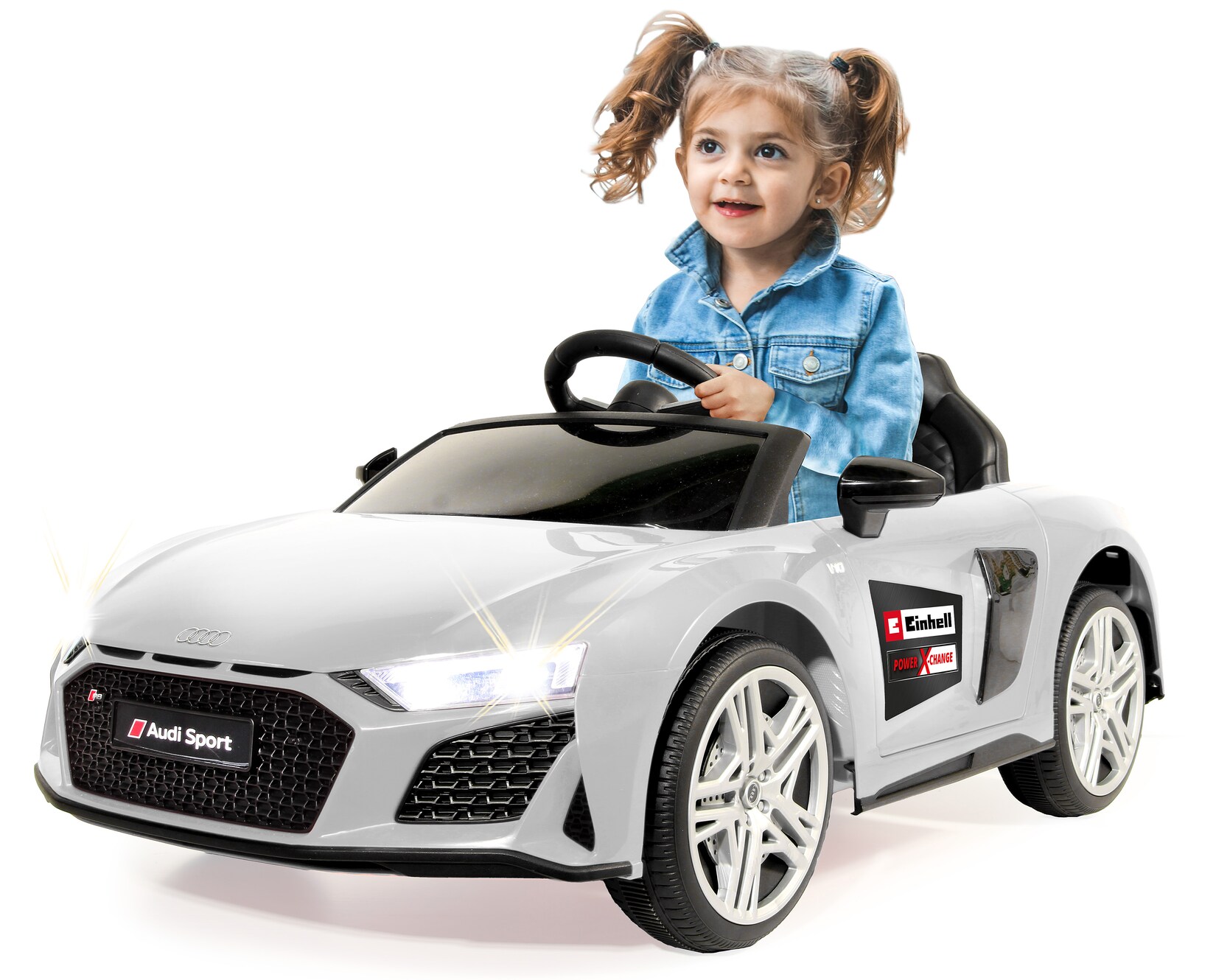 JAMARA Ride-on Audi R8 Spyder weiß 18V Einhell Power X-Change | 04042774467159