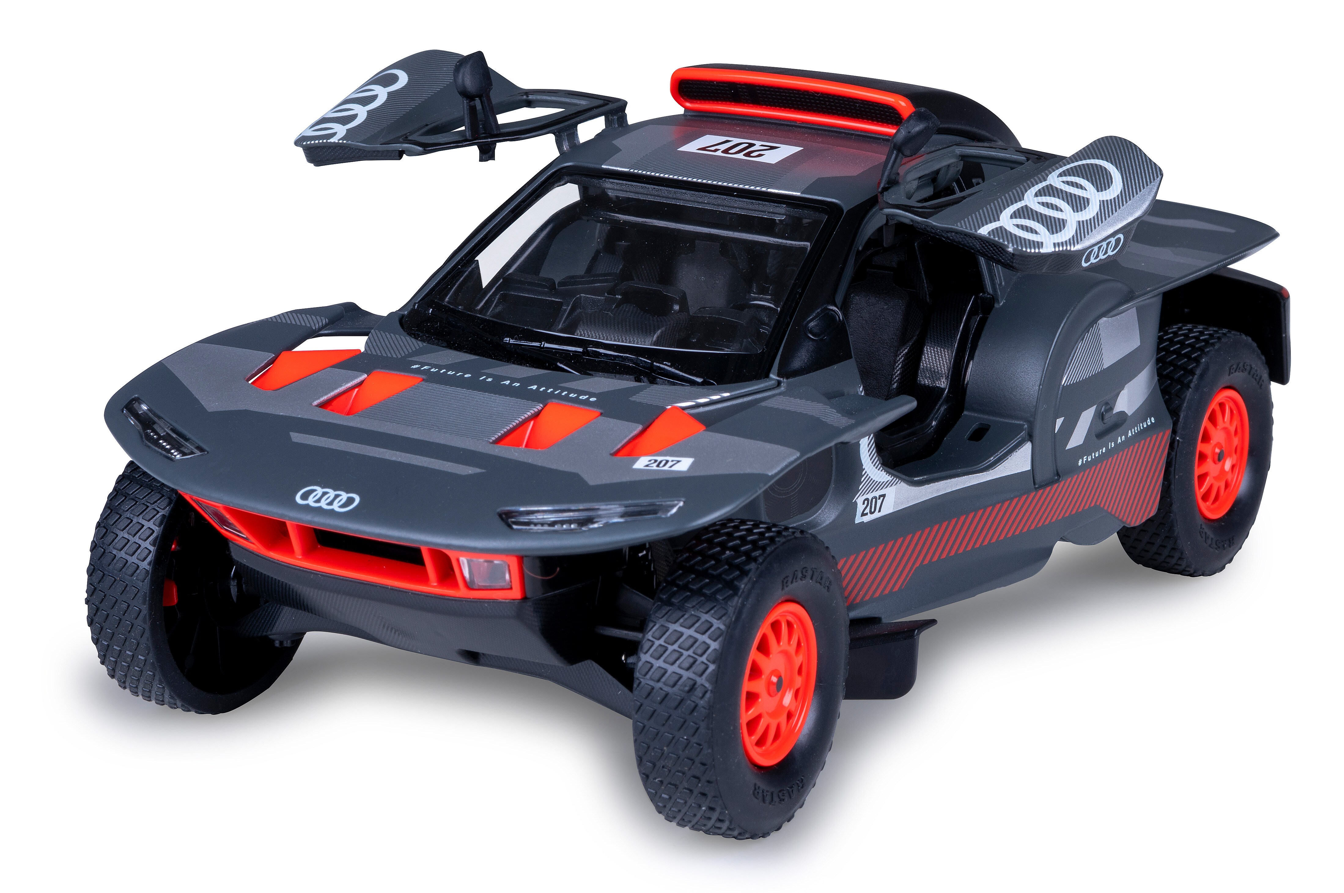 JAMARA AUDI RS Q e-tron Diecast 1:24 grau T&uuml;r manuell - Bild 1