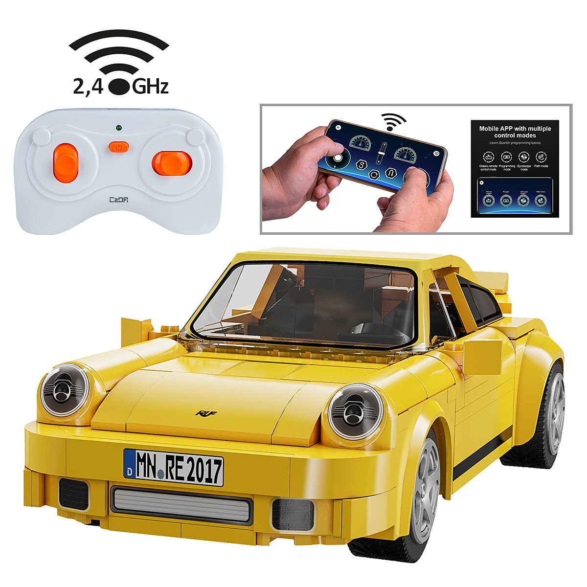 JAMARA CaDA RUF CTR 2017 Yellowbird 1:20 gelb 2,4GHz Bricks - Bild 1