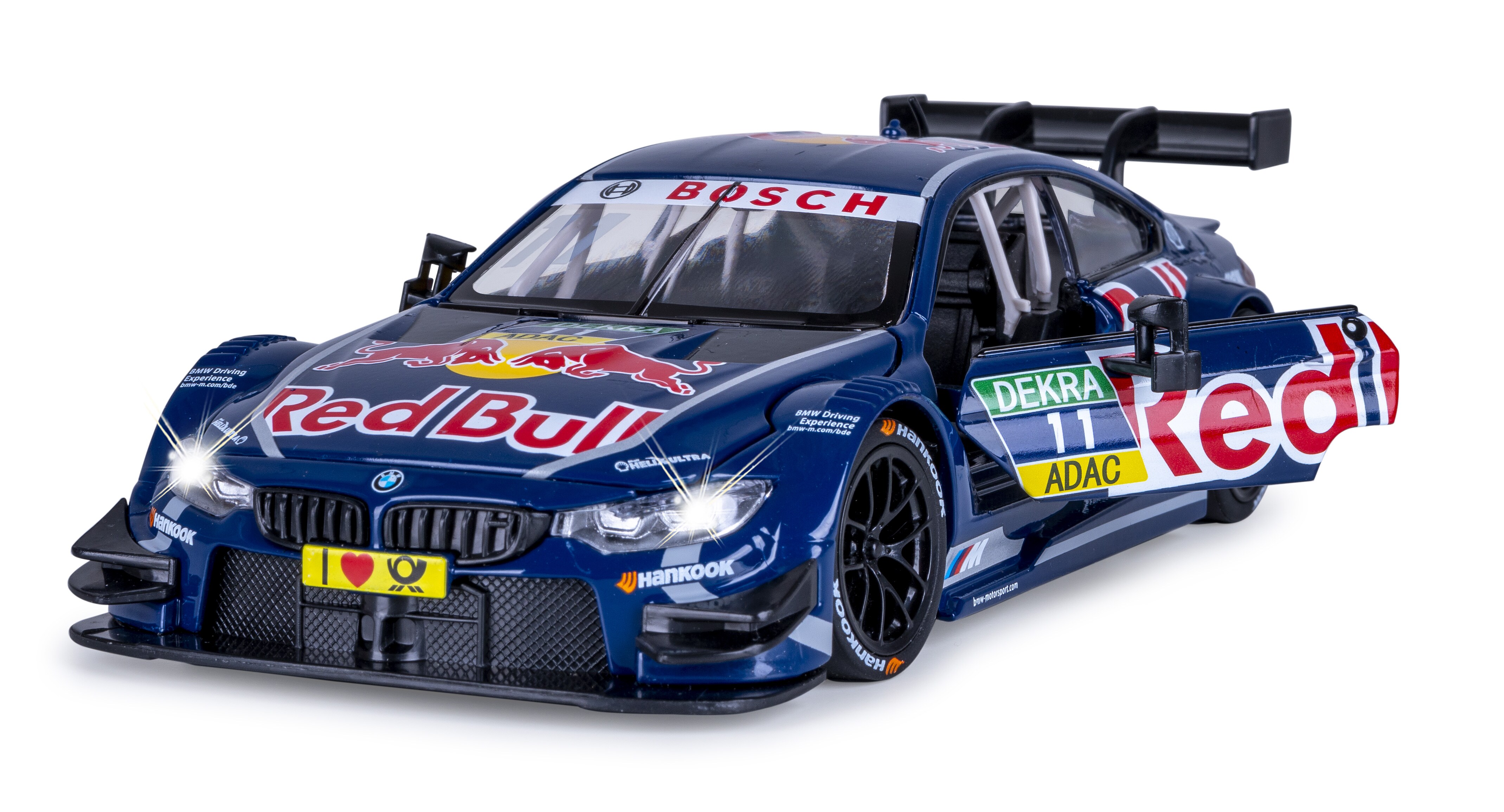JAMARA BMW M4 DTM Diecast 1:24 blau inkl. Knopfzellen - Bild 1