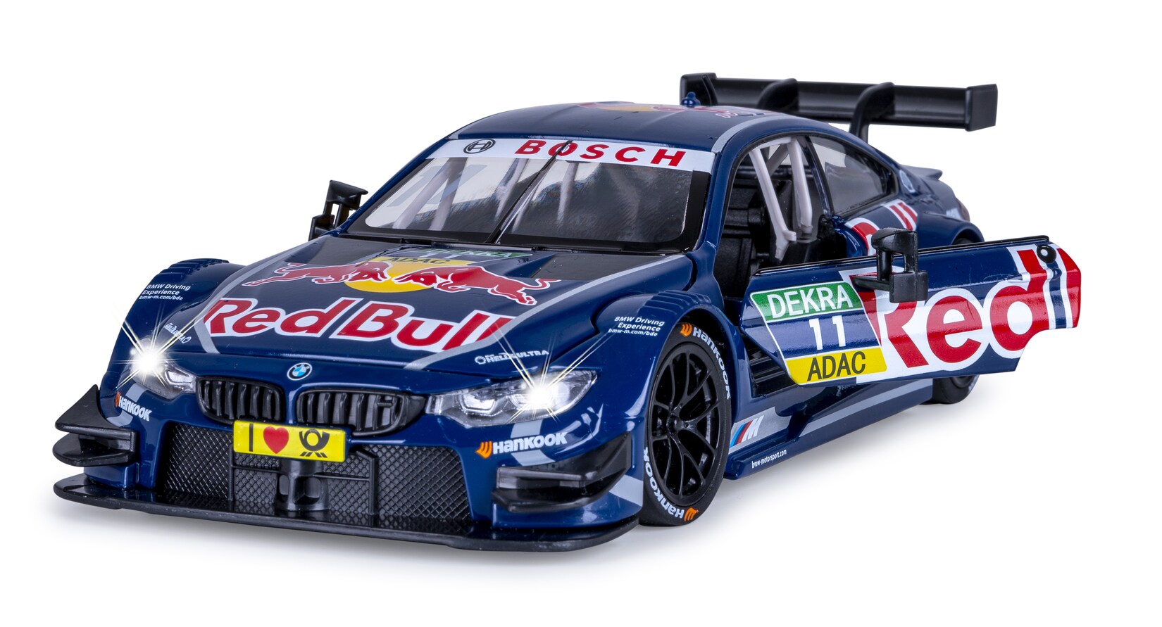 JAMARA BMW M4 DTM Diecast 1:24 blau inkl. Knopfzellen
